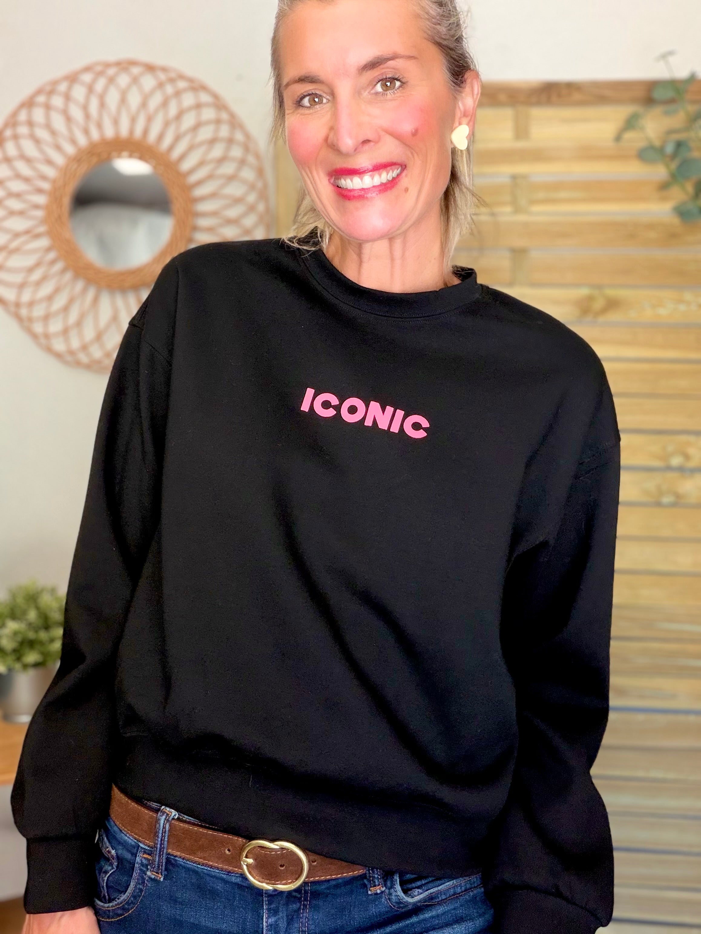 Sweat ICONIC ultra doux OMBLINE - Noir