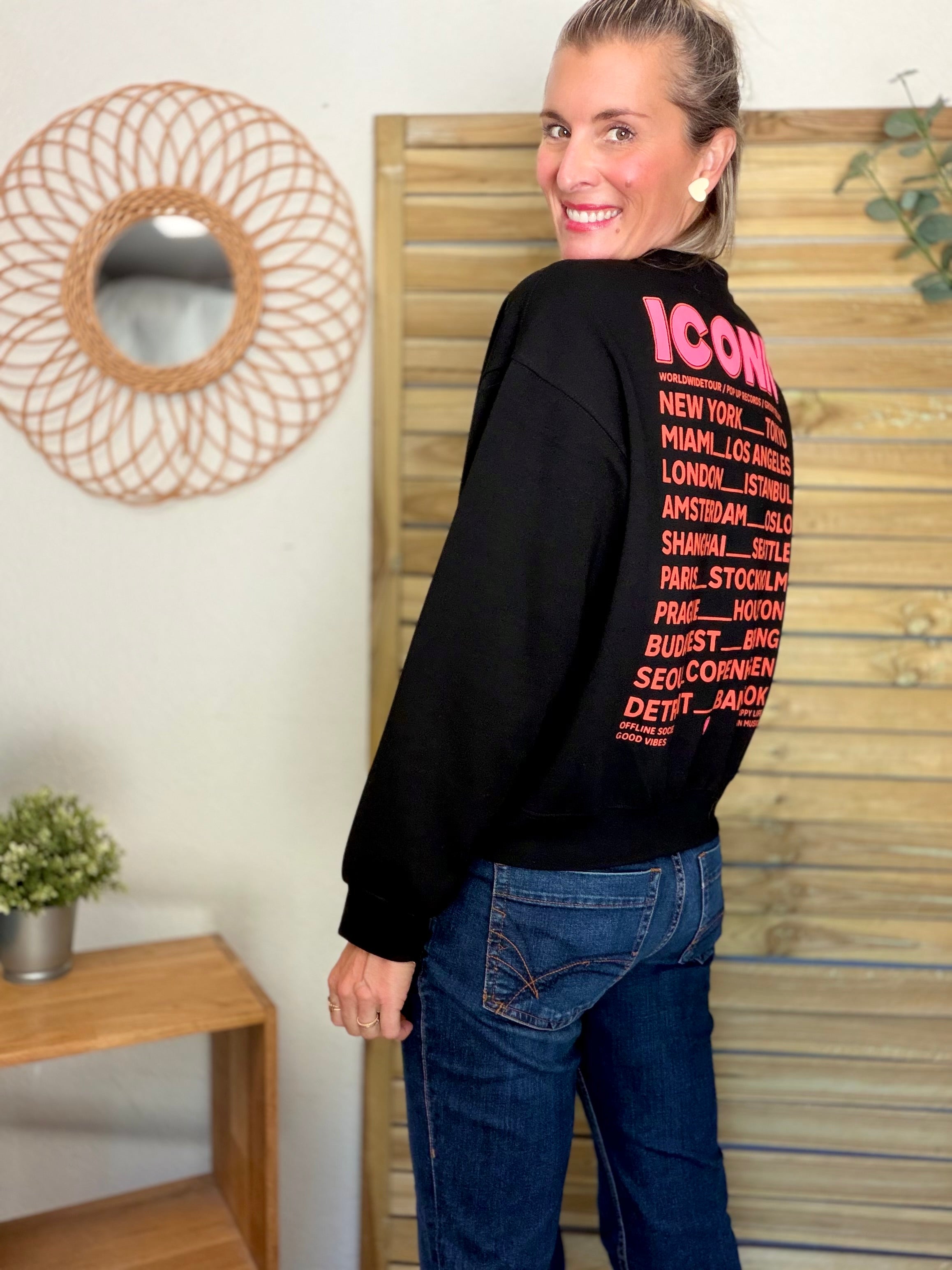 Sweat ICONIC ultra doux OMBLINE - Noir