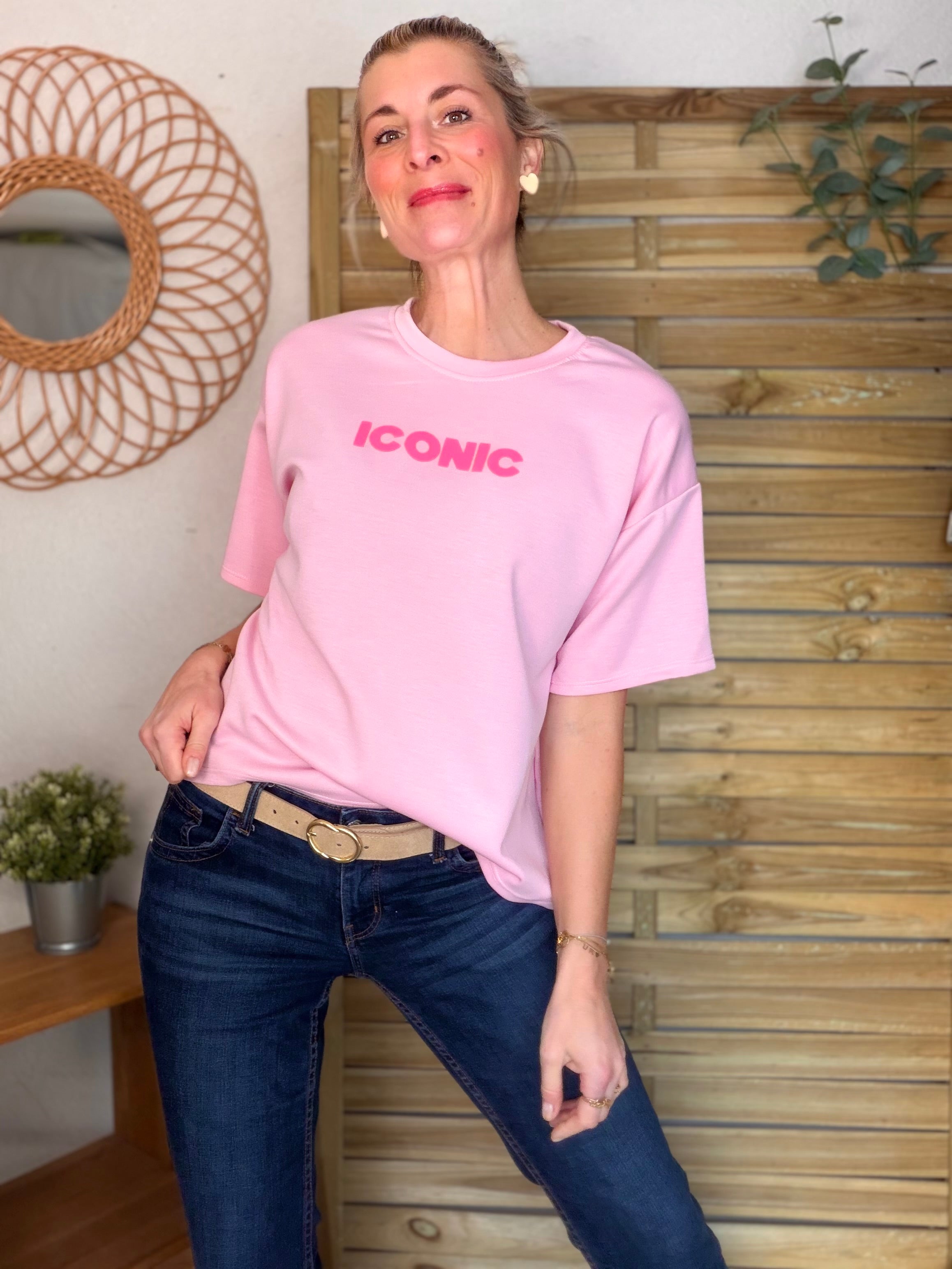 Tee shirt ICONIC - THÉA Rose