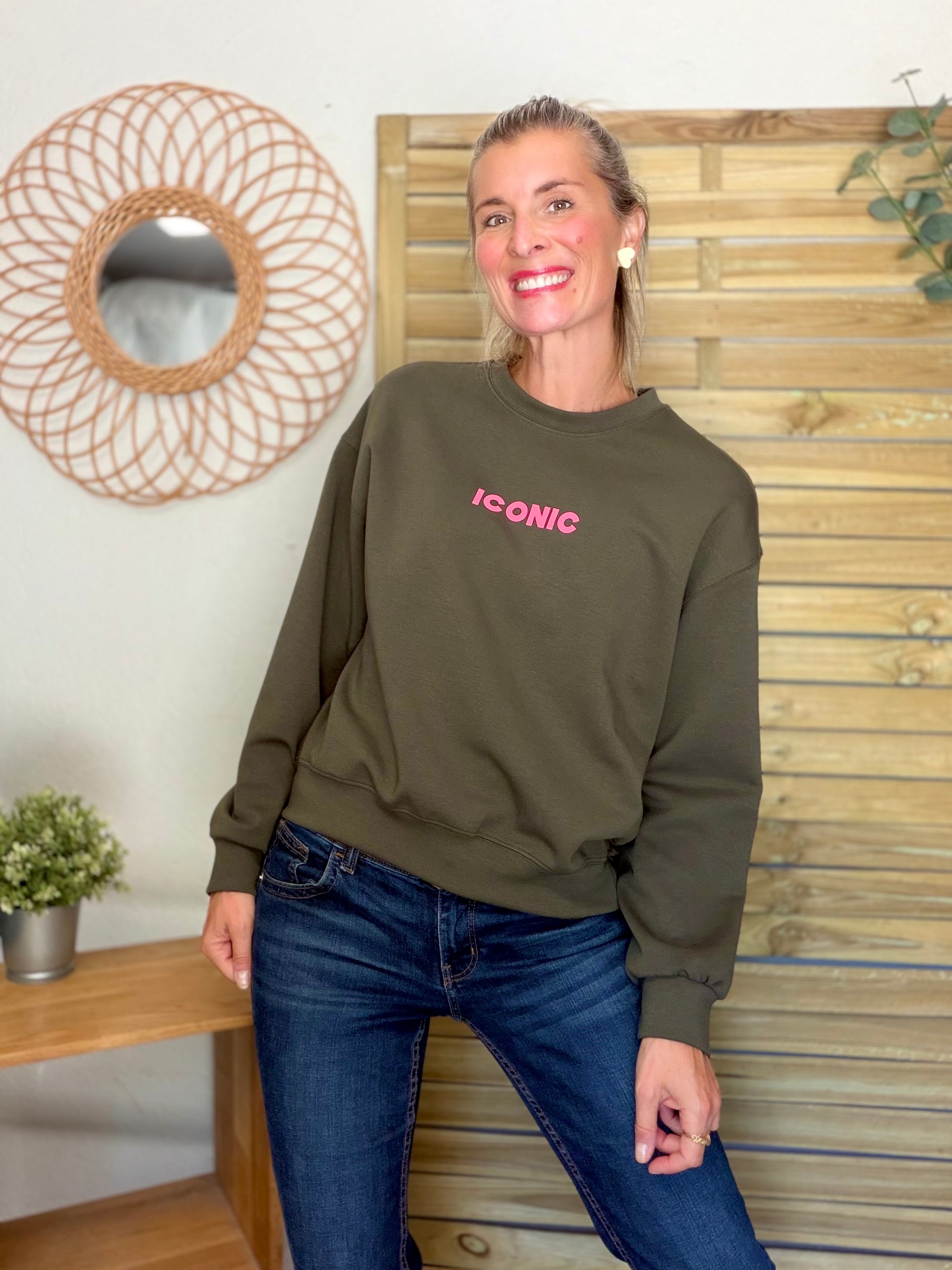 Sweat ICONIC ultra doux OMBLINE - Kaki