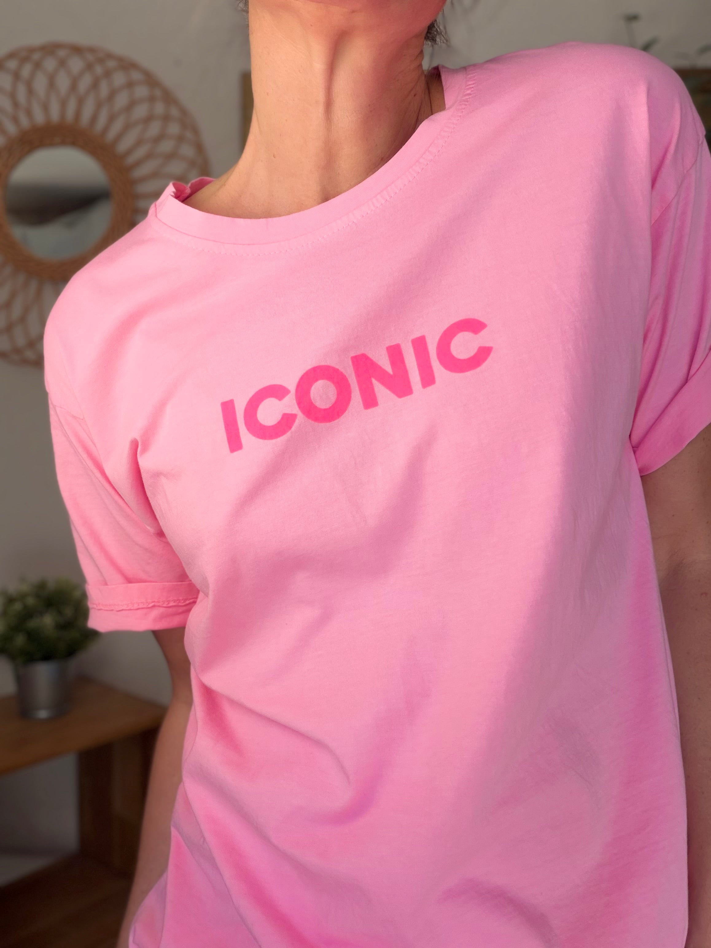 Tee shirt ICONIC DANA Rose bonbon