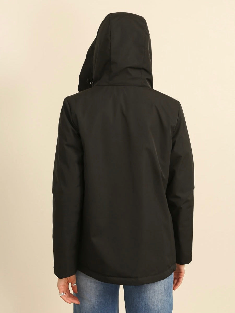 LAURA JO - Parka fourrée imperméable AMBRE MI-LONG - Noir / Camel
