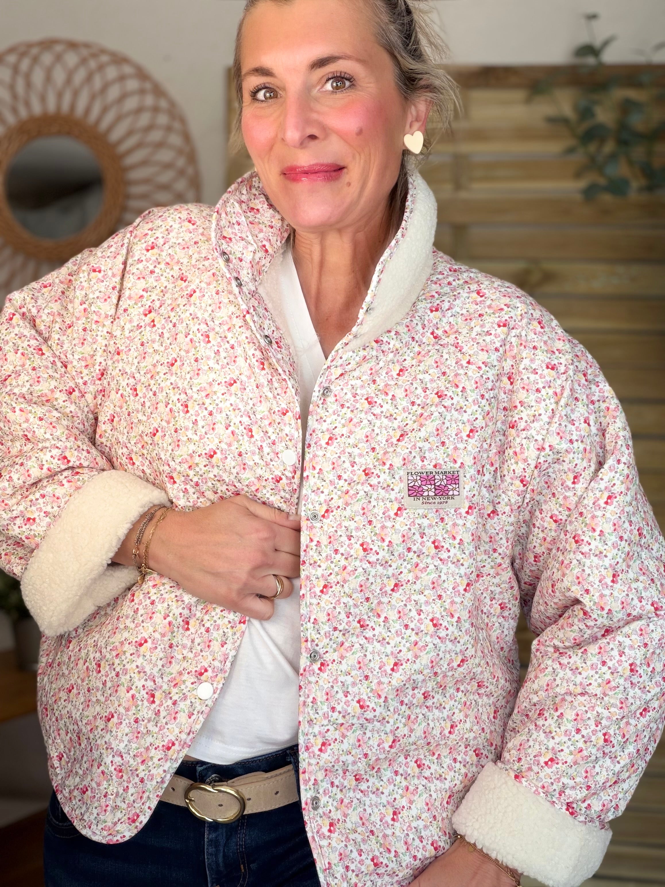 Veste réversible Sherpa ODETTE Liberty / Écru