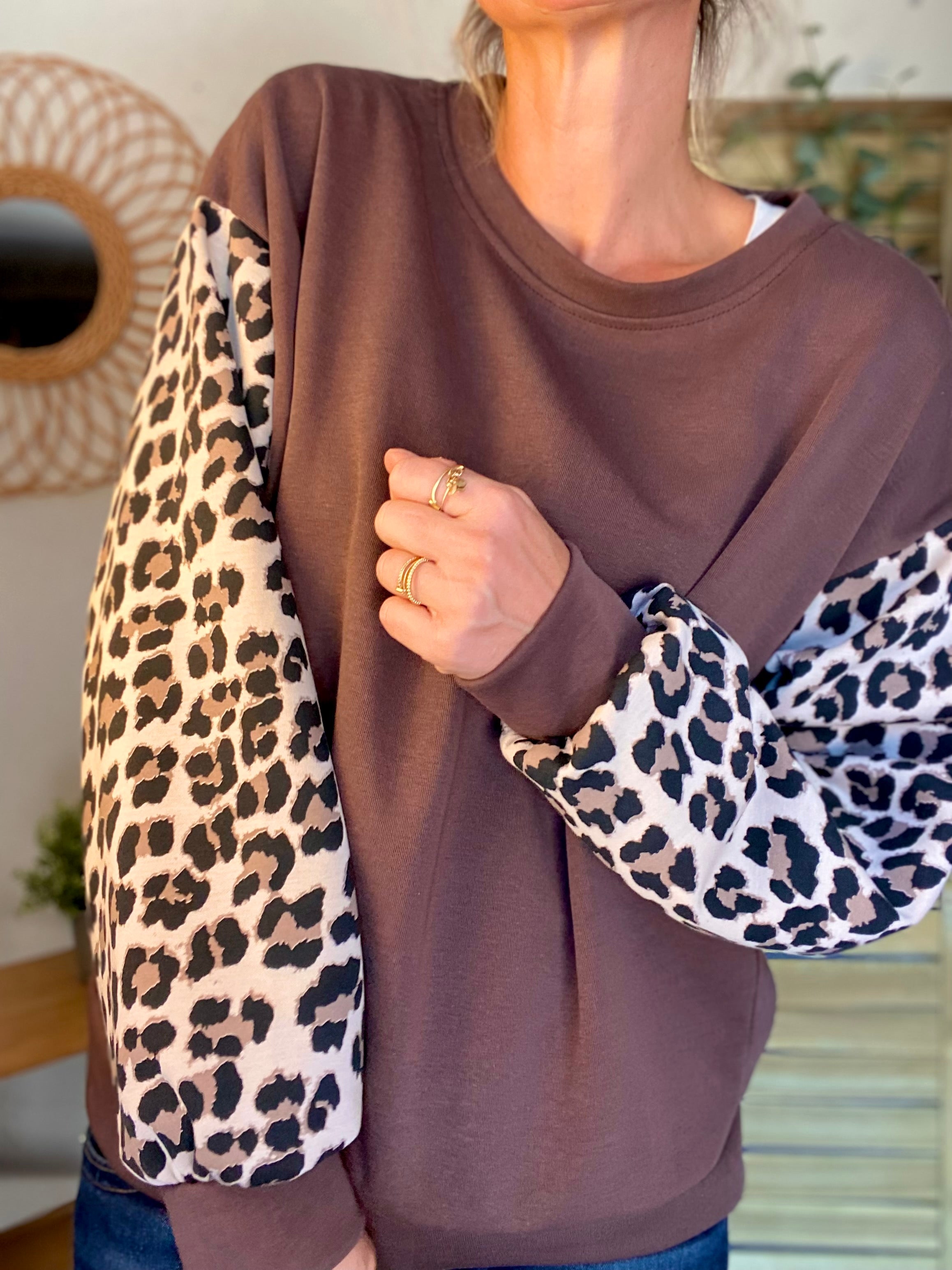Sweat ample manches Léo LAURINE 🐆