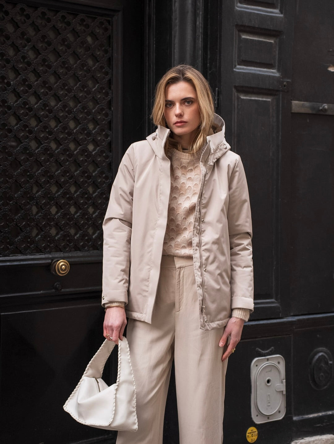 LAURA JO - Parka fourrée imperméable AMBRE MI-LONG - Beige / Camel