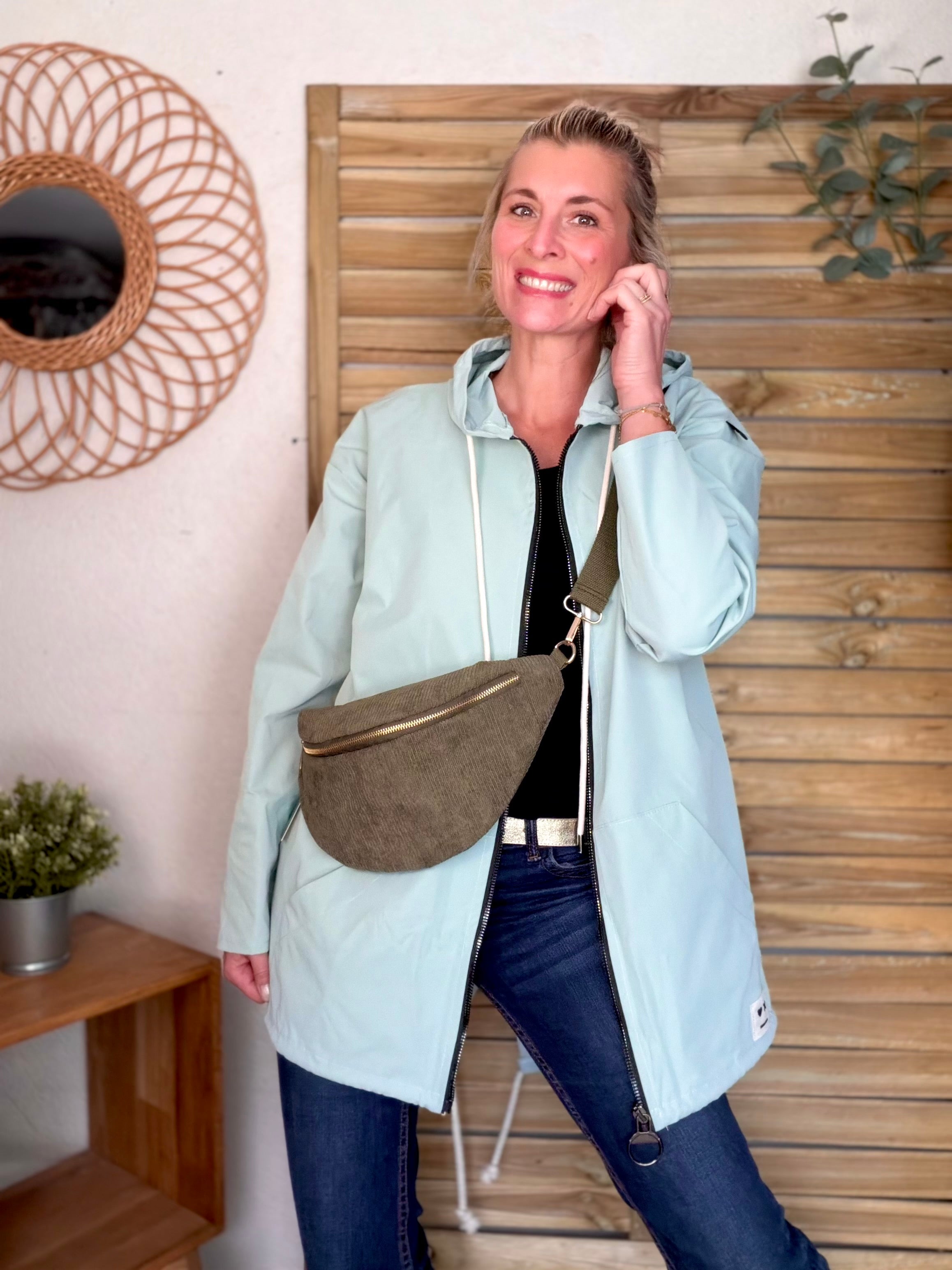 Veste Coupe vent long LESLIE - Vert d'eau