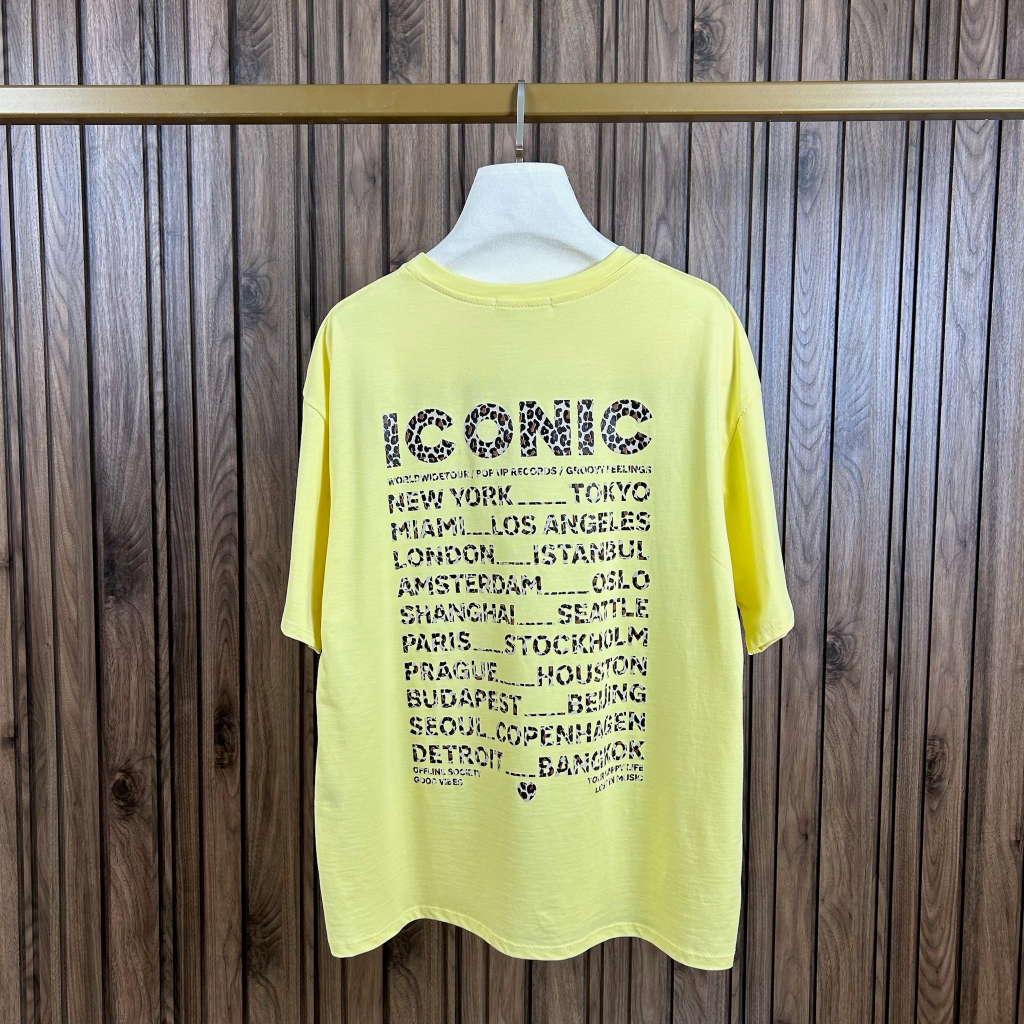 Tee shirt ICONIC Léo LÉONA Jaune