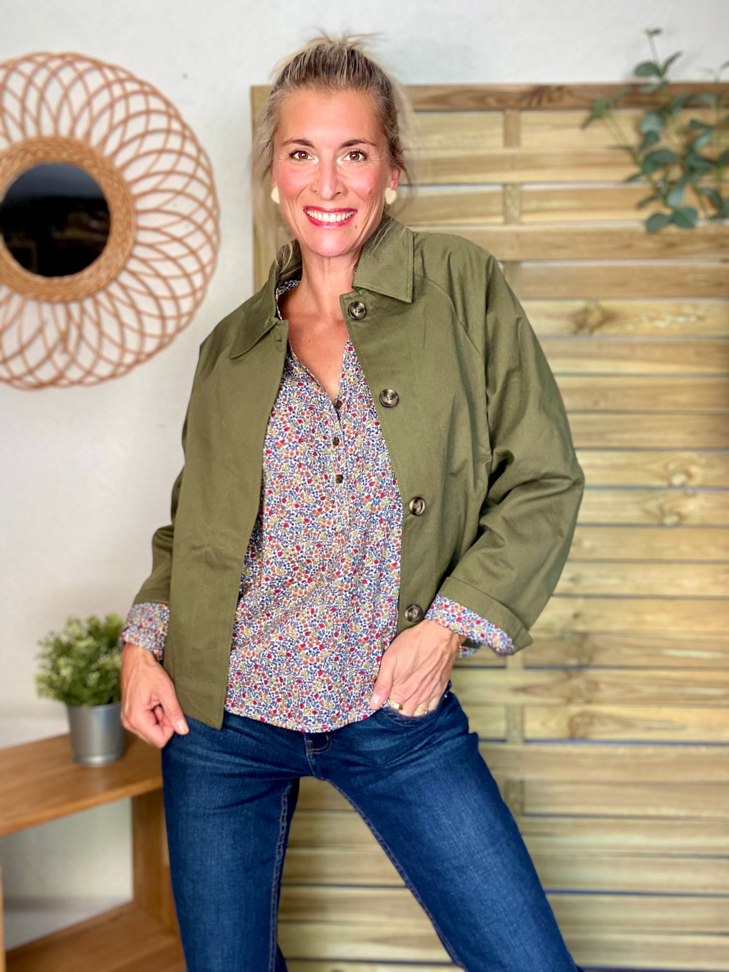 Blouse ample Liberty bleu EDWIGE