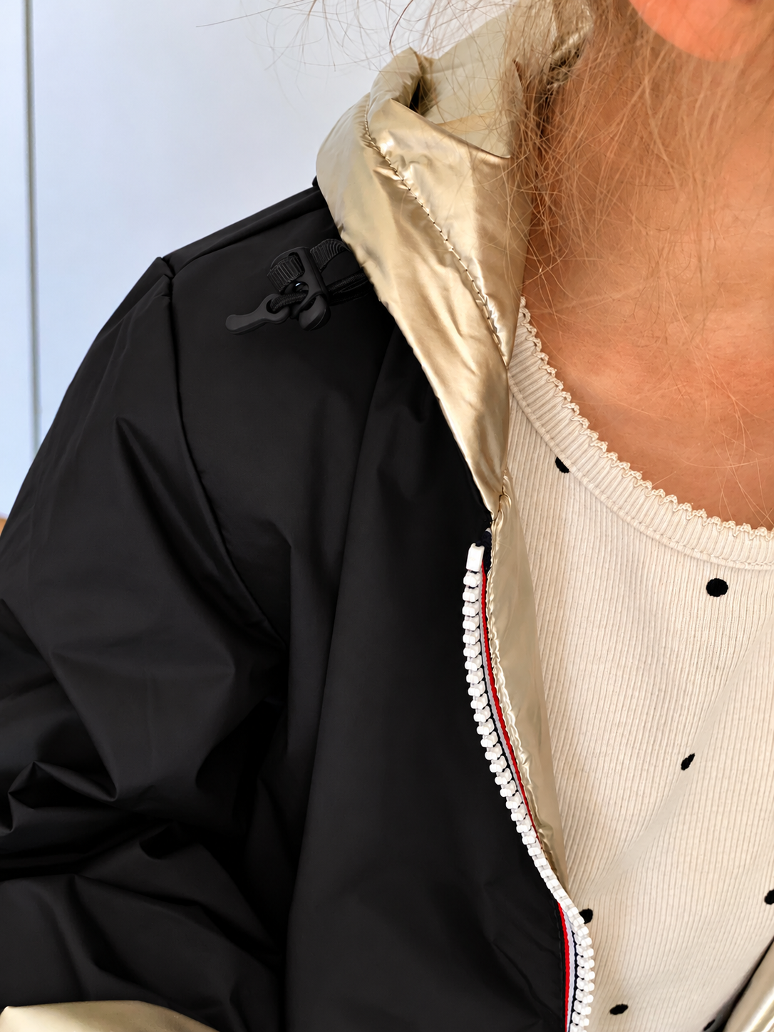 Imperméable réversible rembourré LOUISON KIDS enfant (mixte) - Noir / Doré