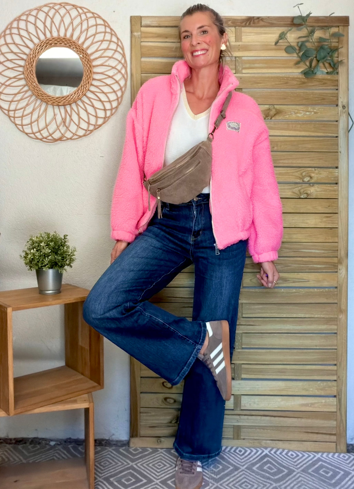 Pantalon Jean Wide leg BAPTISTE Bleu