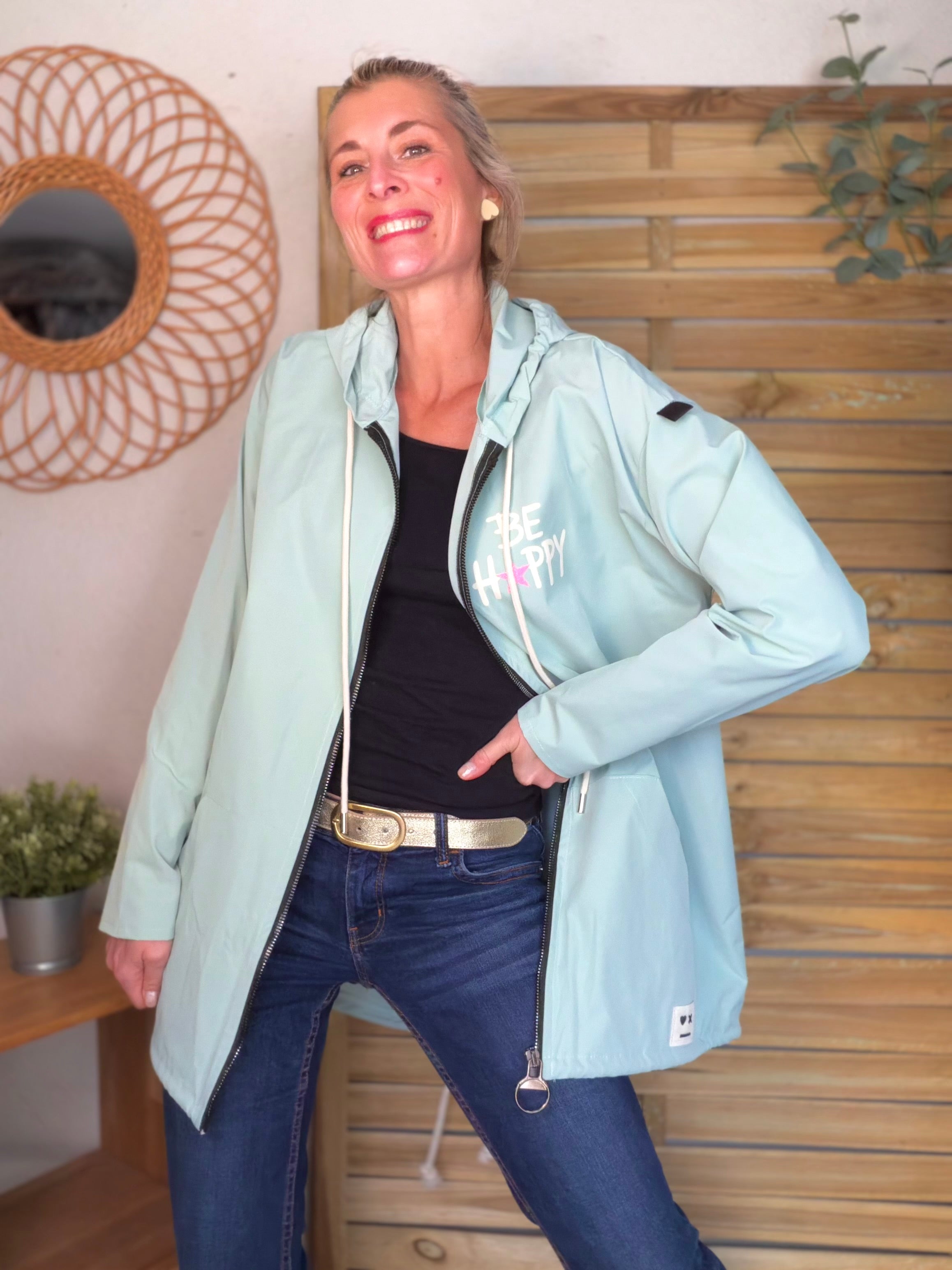 Veste Coupe vent long LESLIE - Vert d'eau