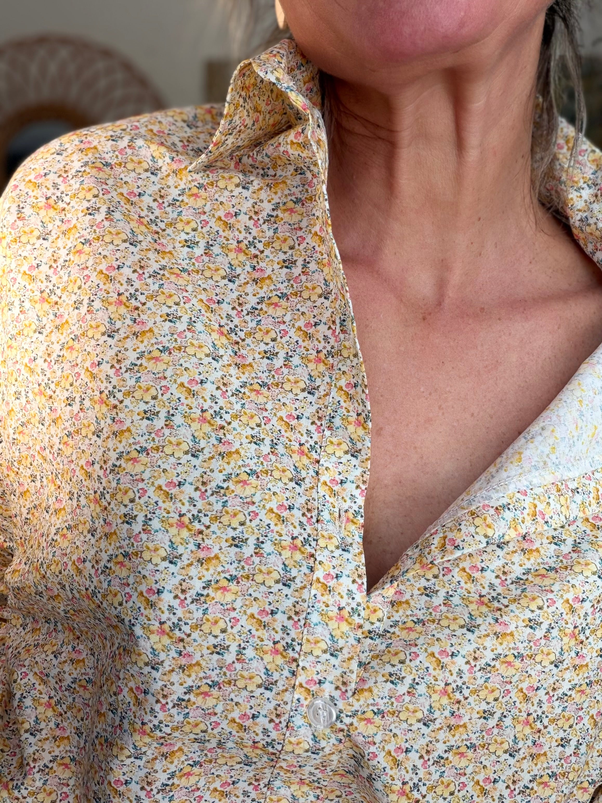 Chemise imprimée Liberty AZÉLIE Jaune