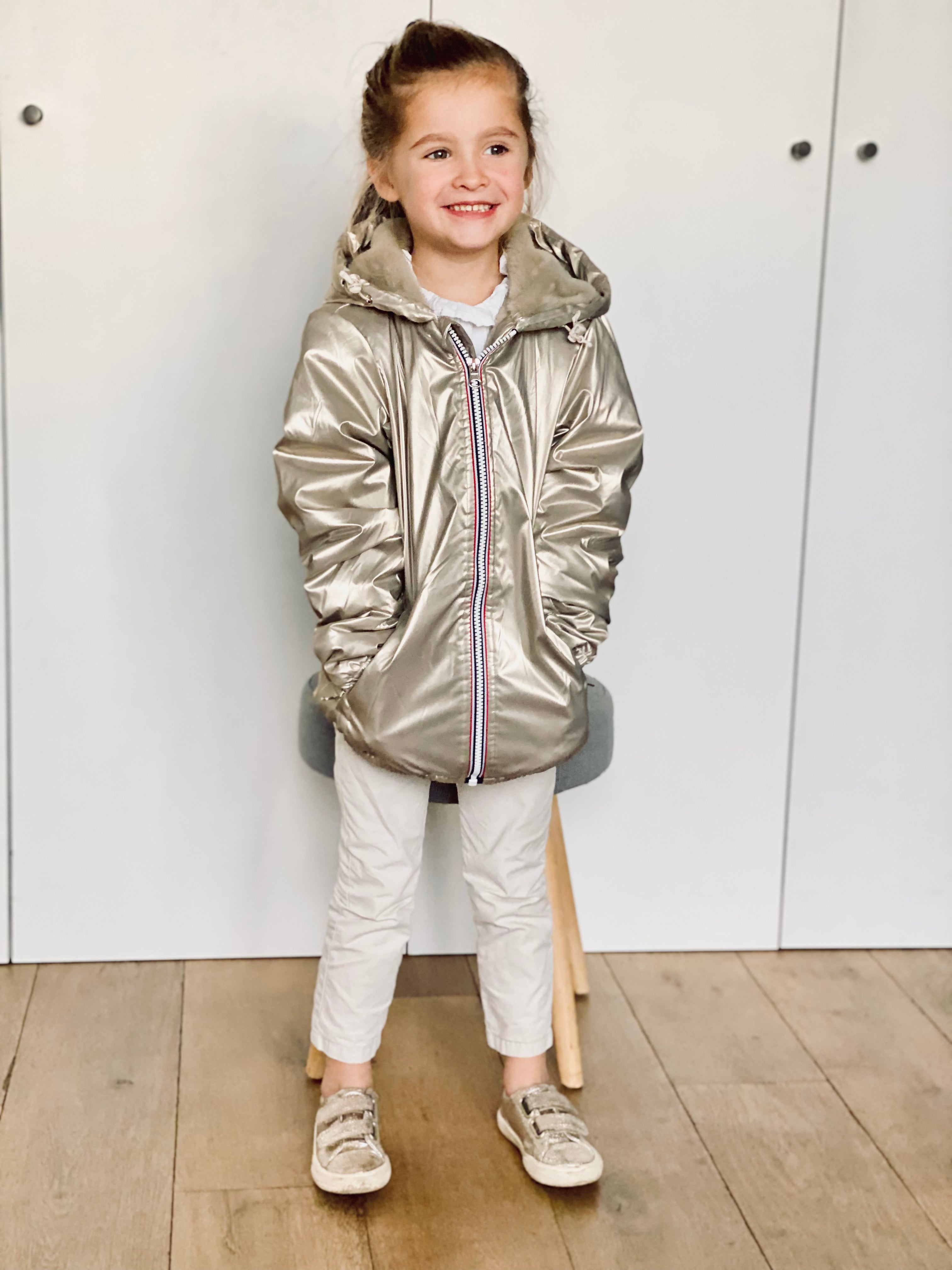 Parka Imperméable mixte LOUIS.E KIDS fourré - Doré - Laura Jo