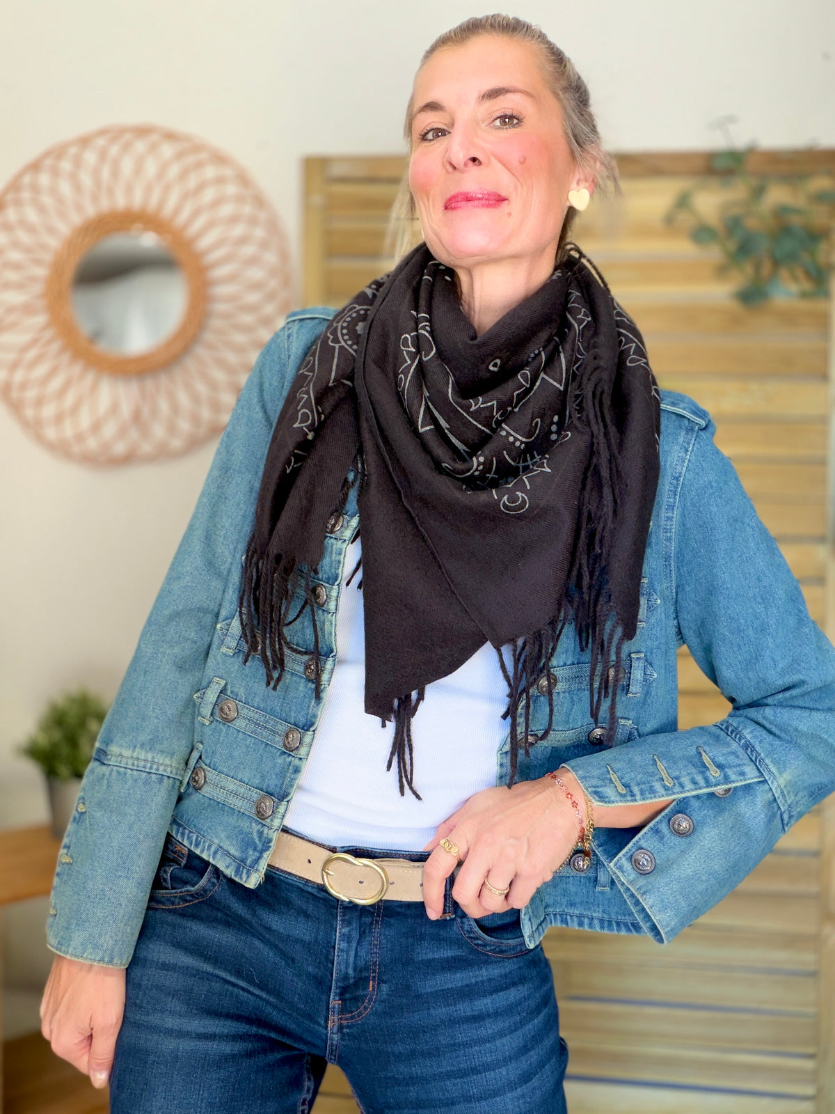 Écharpe Bandana Noir