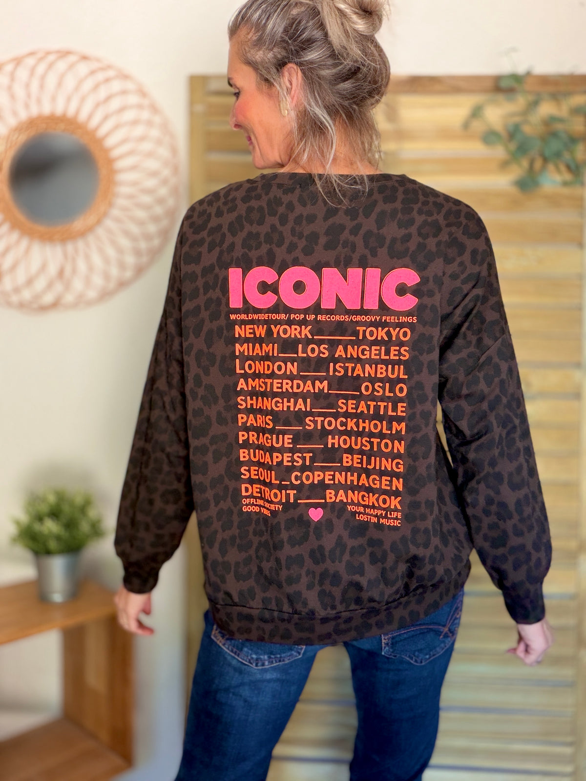 Sweat ICONIC léger 100% coton FAUSTINE Léo choco (taille 34 à 46) (Copie)
