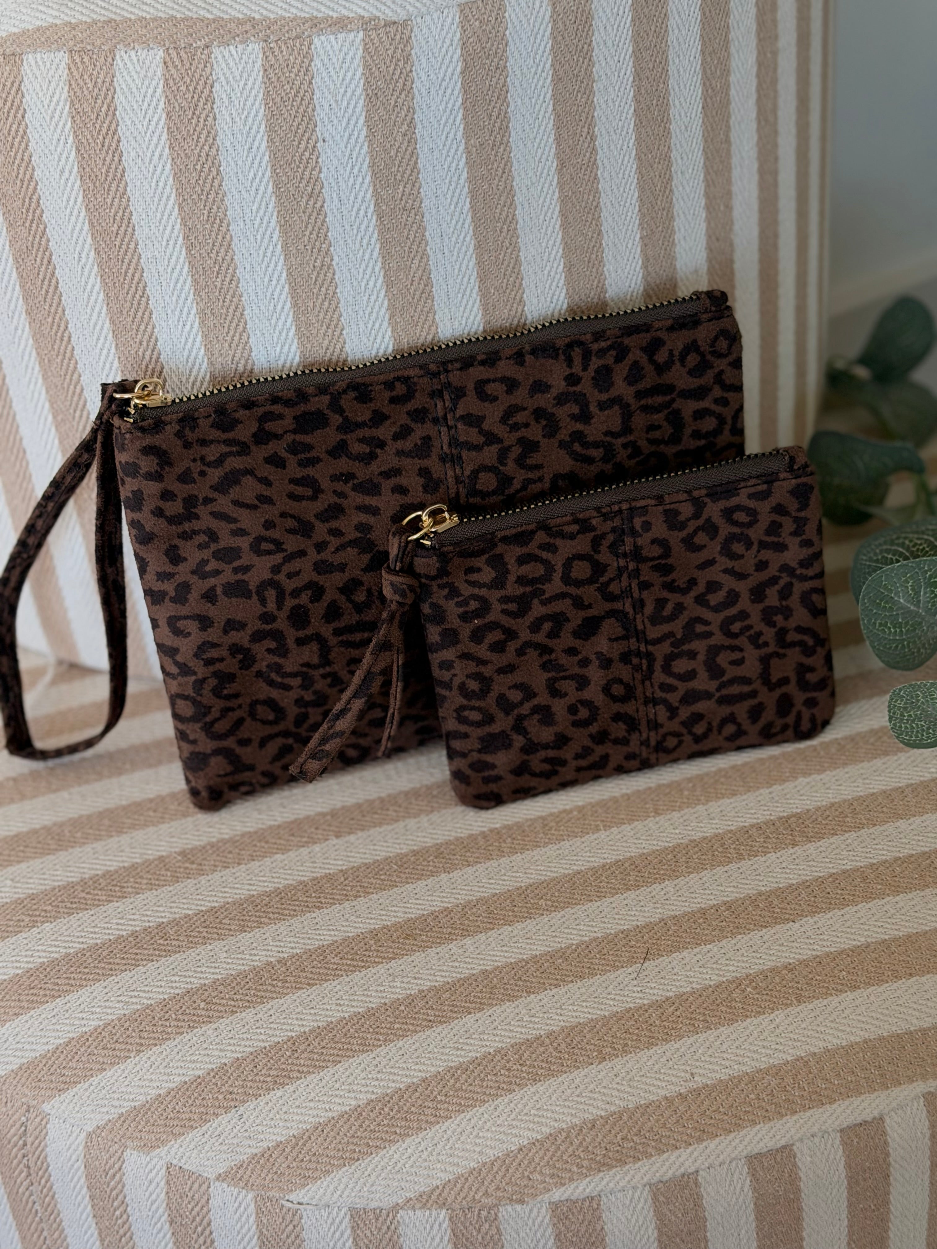 Duo de pochettes en suédine Léopard 🐆 TAO