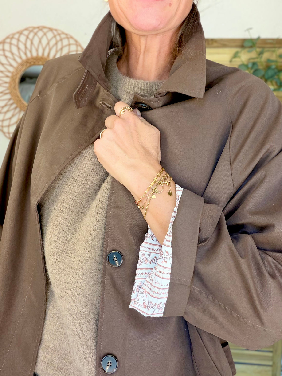 Veste Trench avec Liberty - MADELEINE Chocolat
