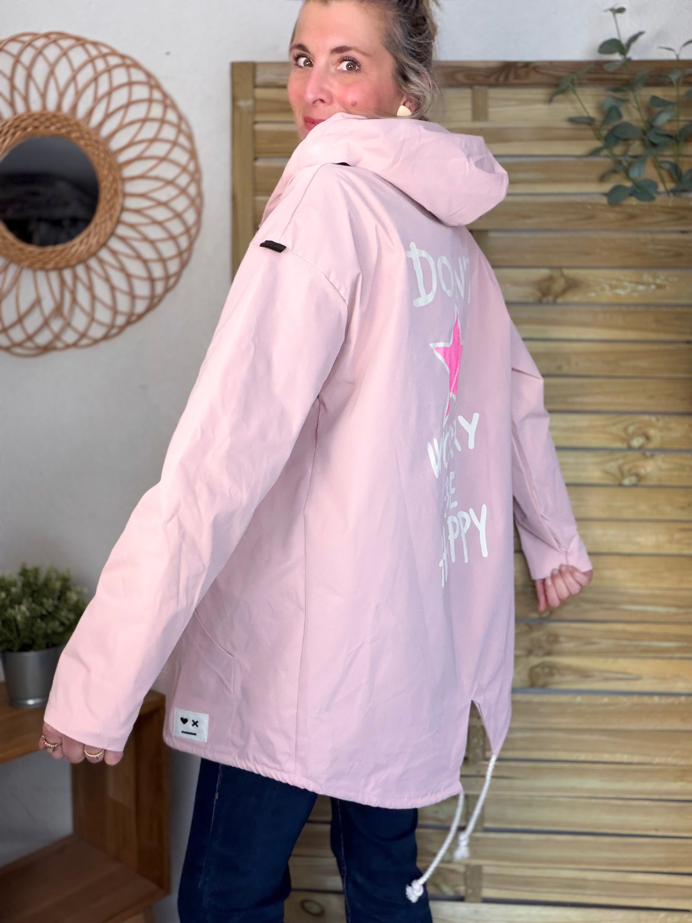 Veste Coupe vent long LESLIE - Rose clair
