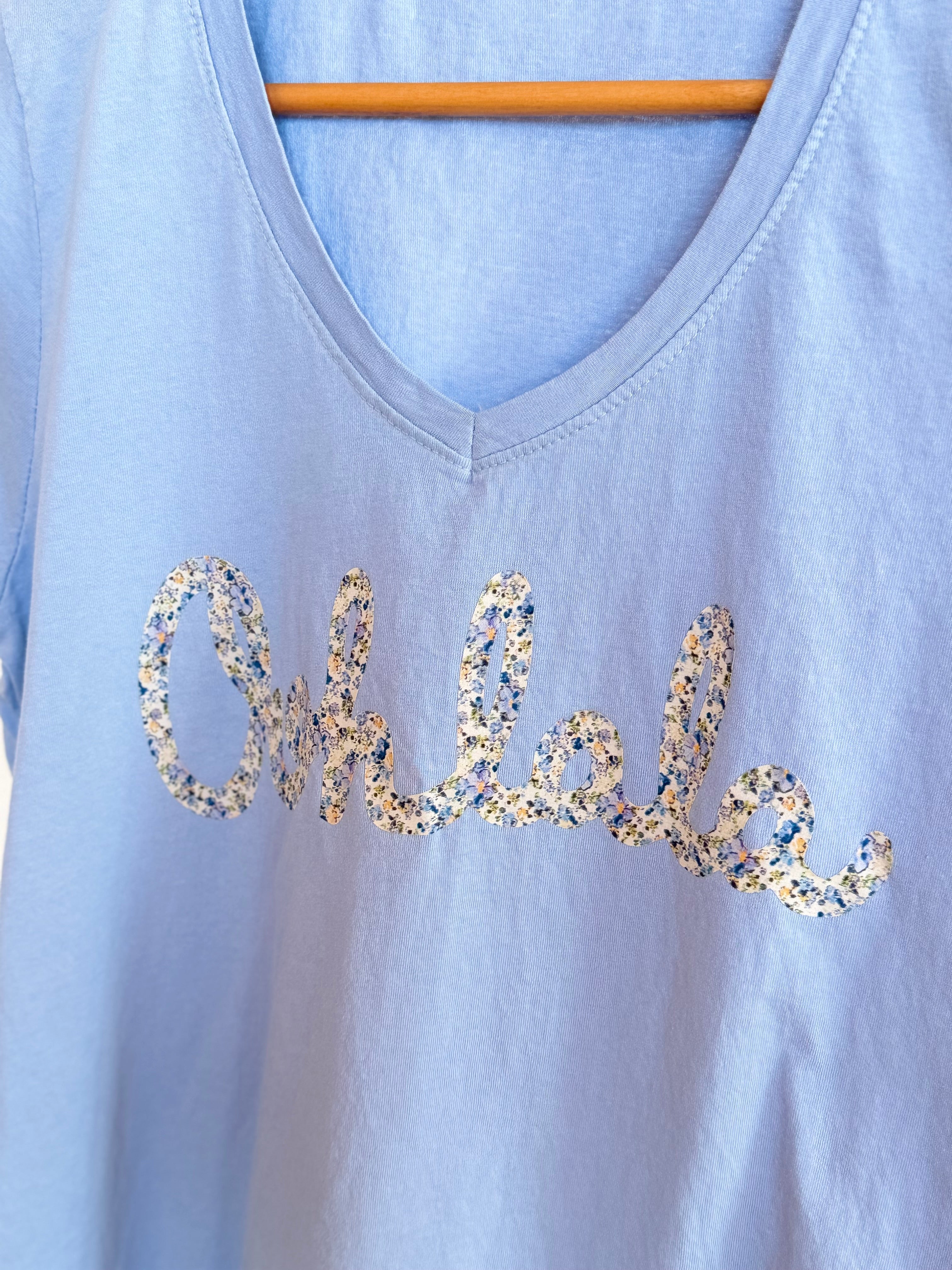 Tee shirt Ohlala Liberty VERA Bleu ciel