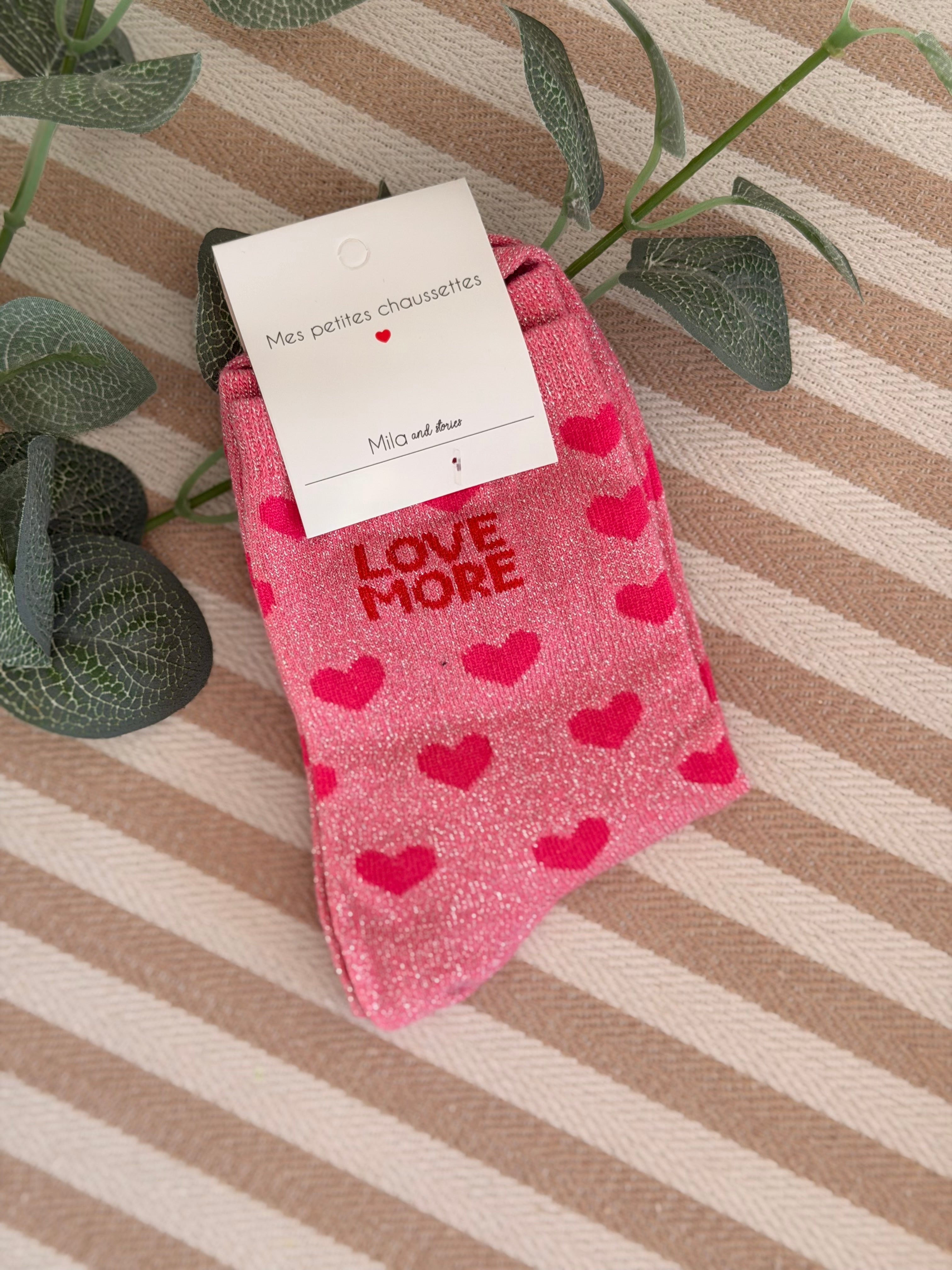 Chaussettes ZORA - Cœurs ♥️ LOVE MORE
