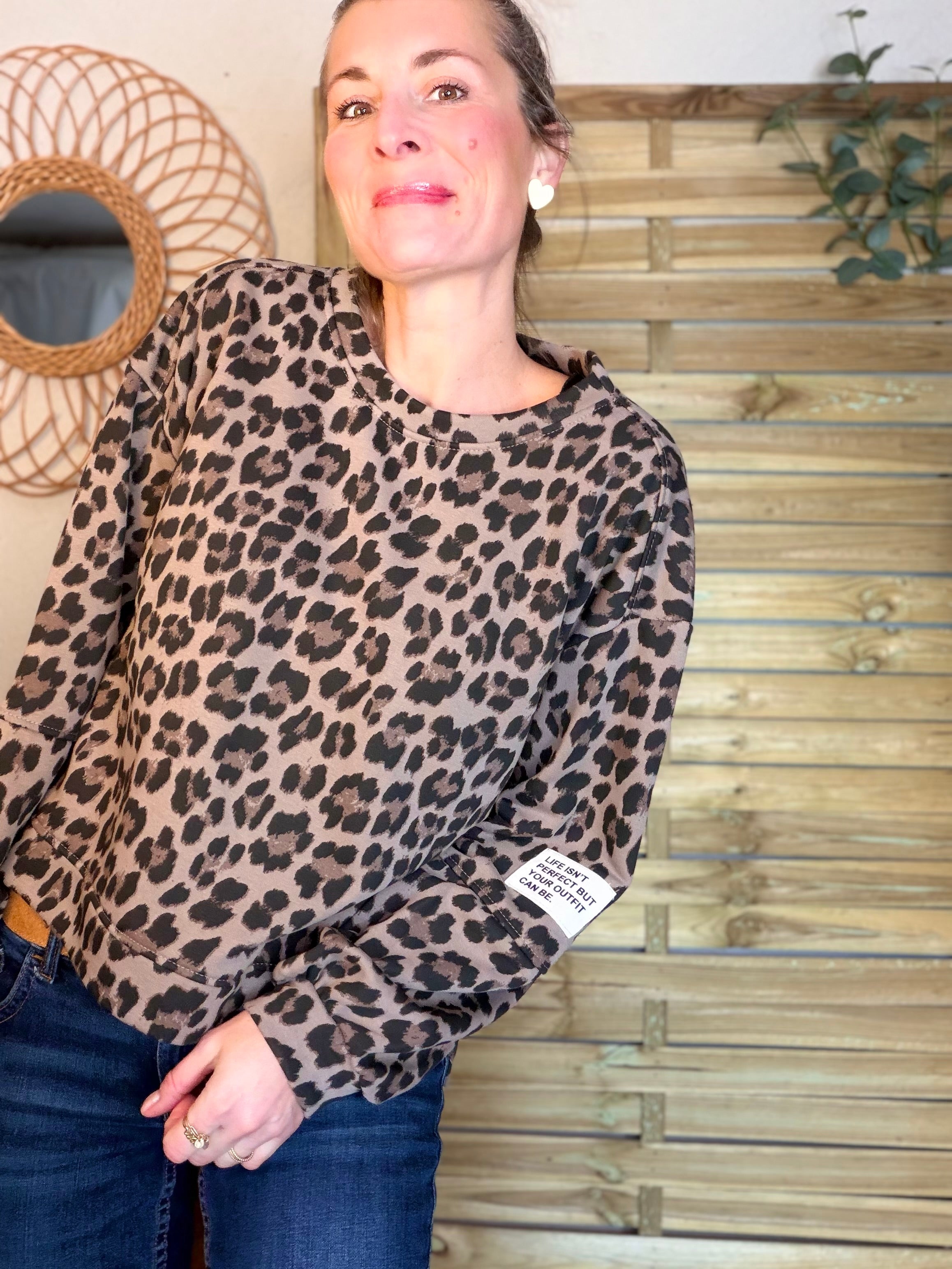 Sweat Léo Taupe MAELLE