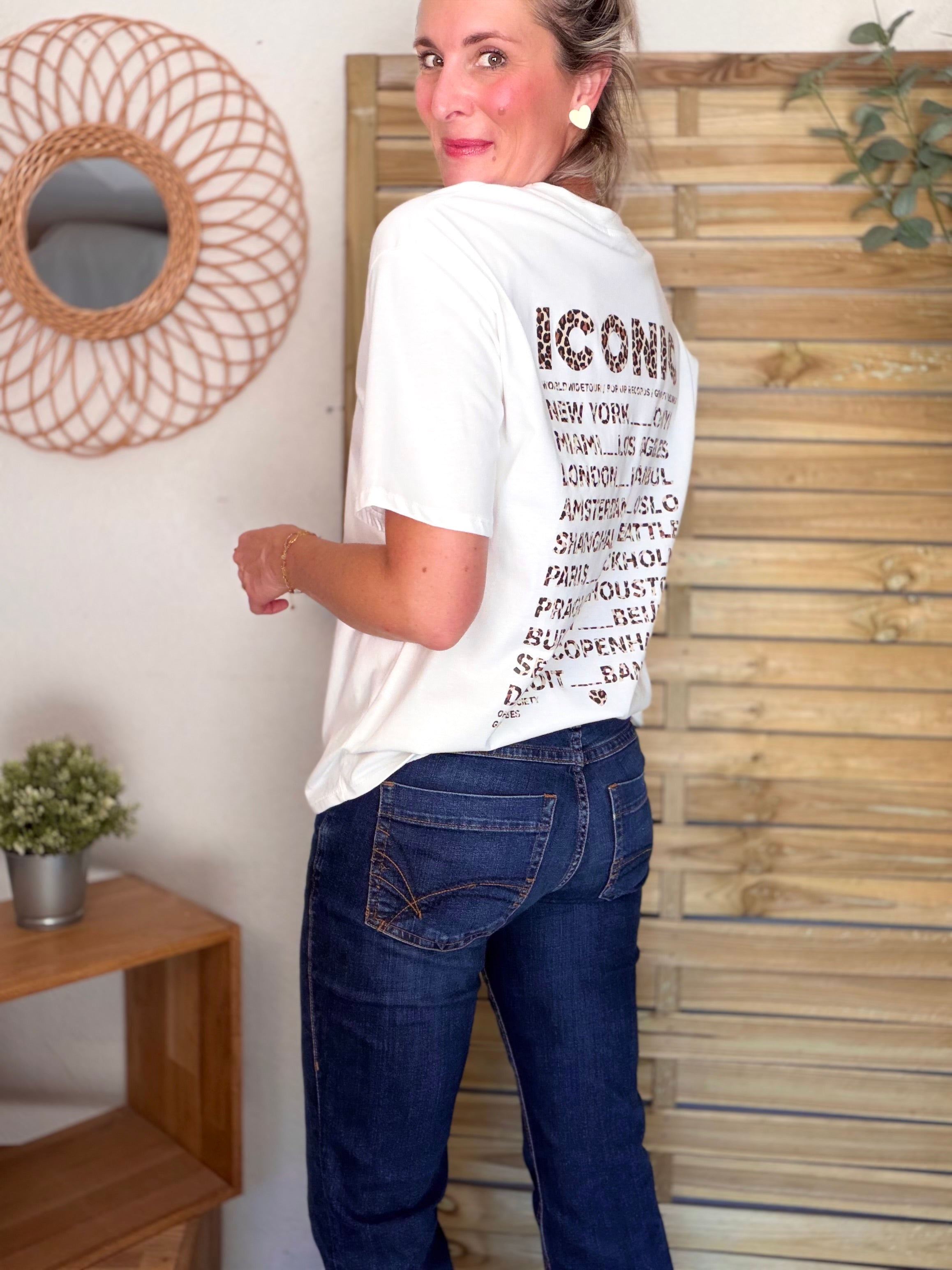 Tee shirt ICONIC Léo LÉONA Blanc