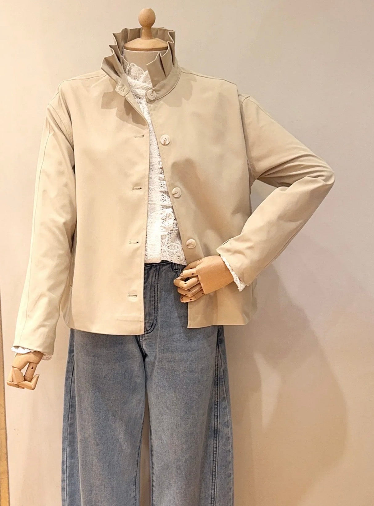 Veste col victorien NICKY Beige