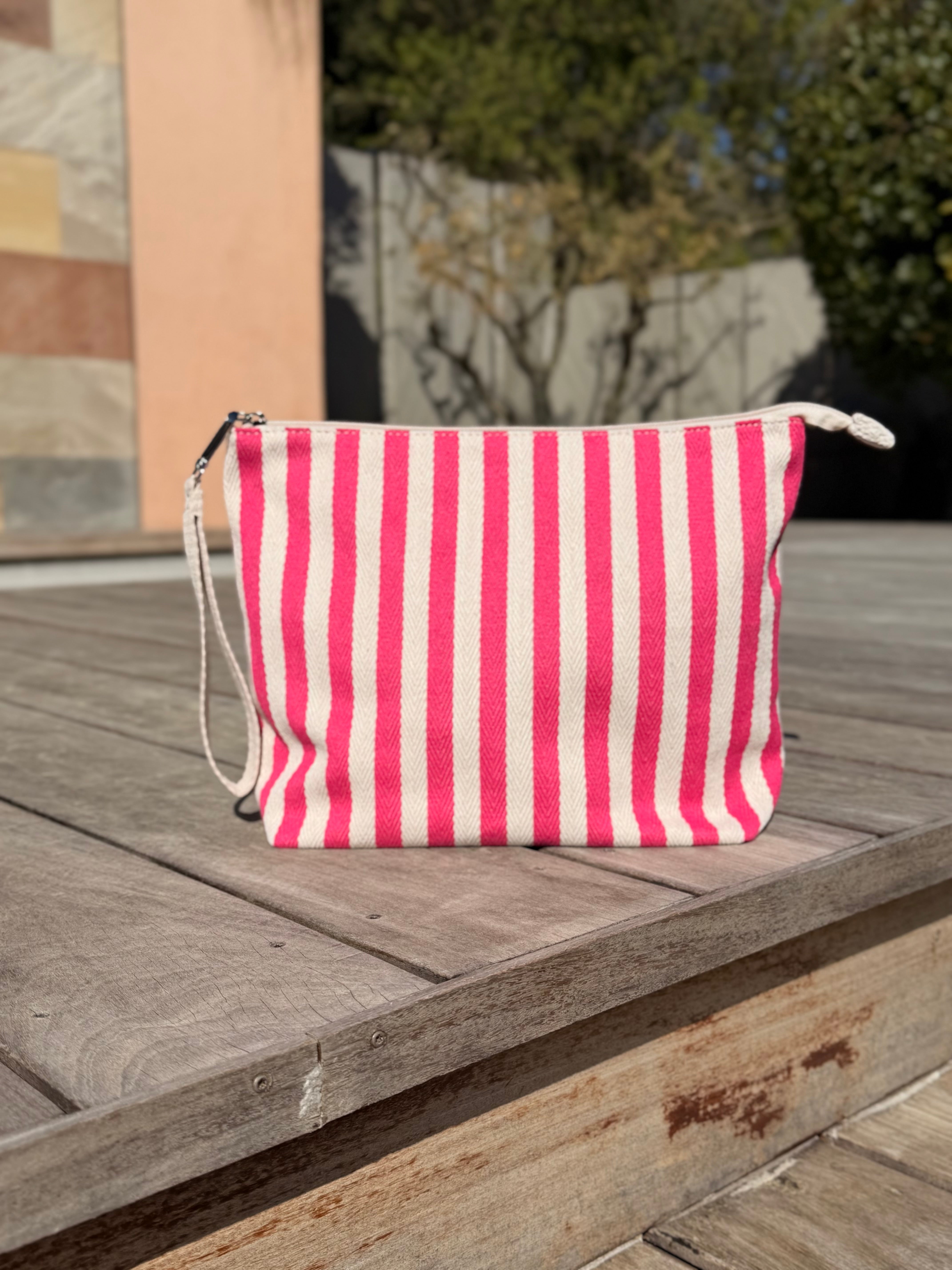 Pochette / Trousse de toilette rayée PAULINA
