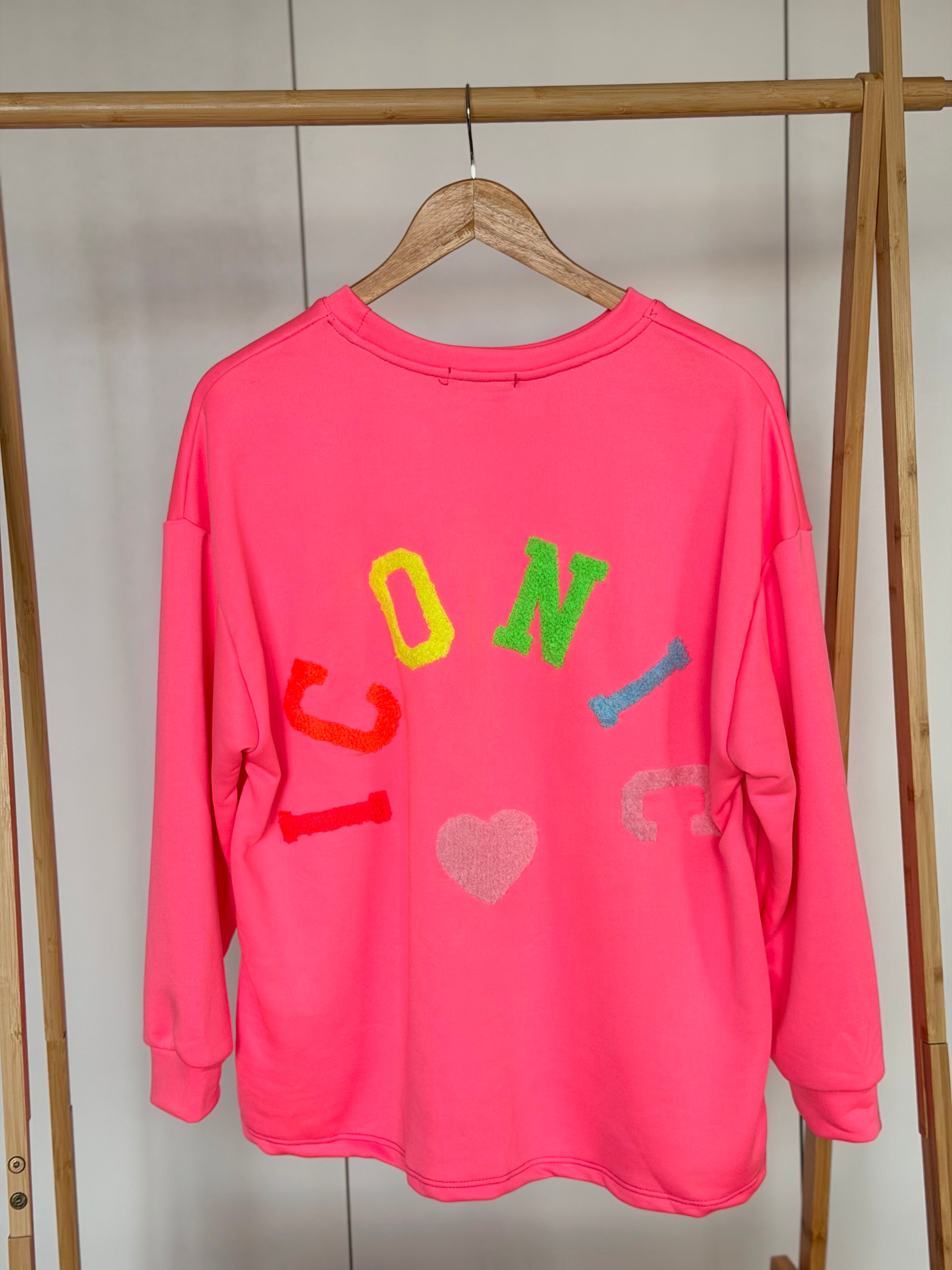 Sweat ICONIC multicolore - NORA Rose fuschia