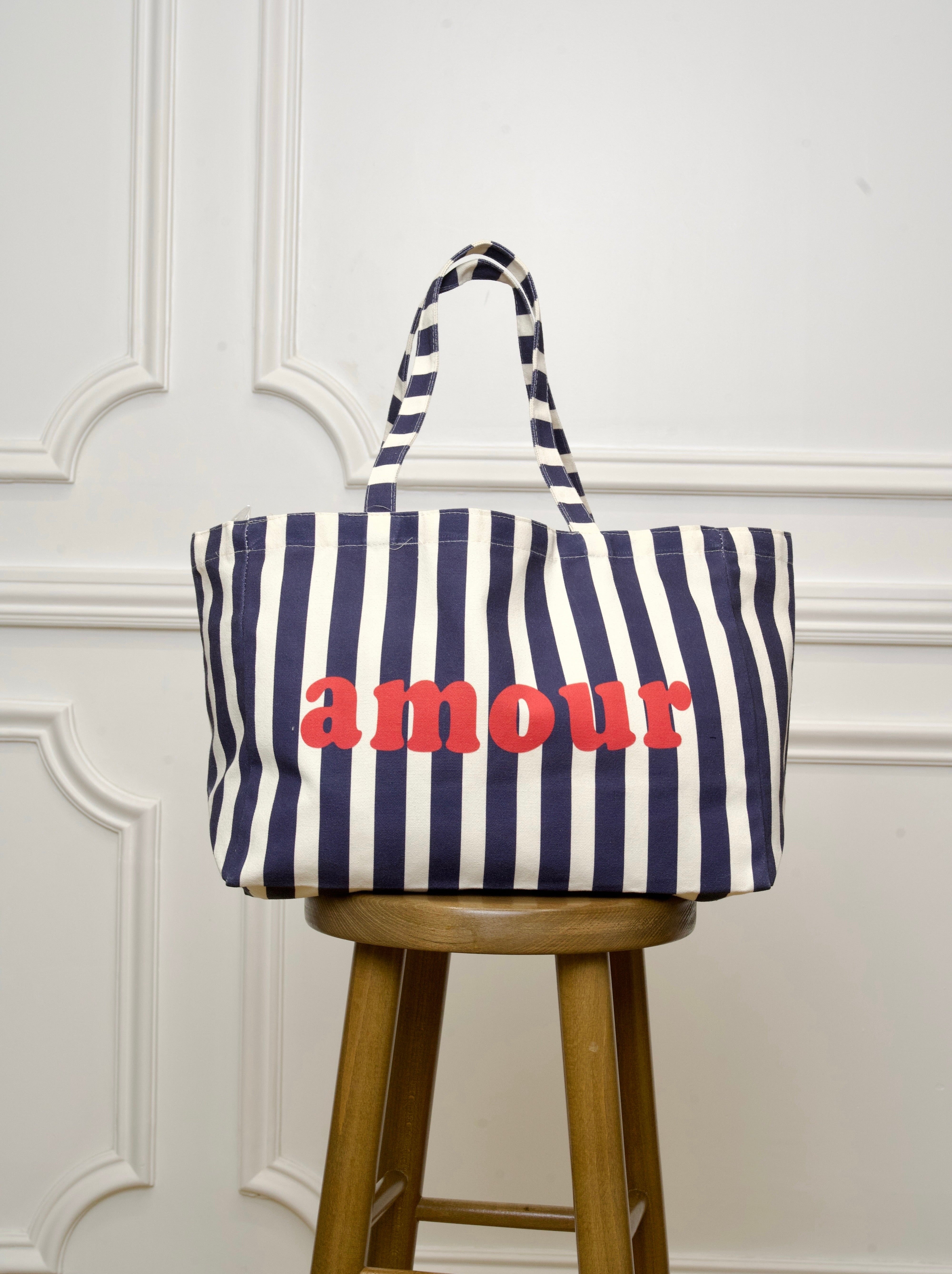 Grand Tote bag rayé amour BELLY