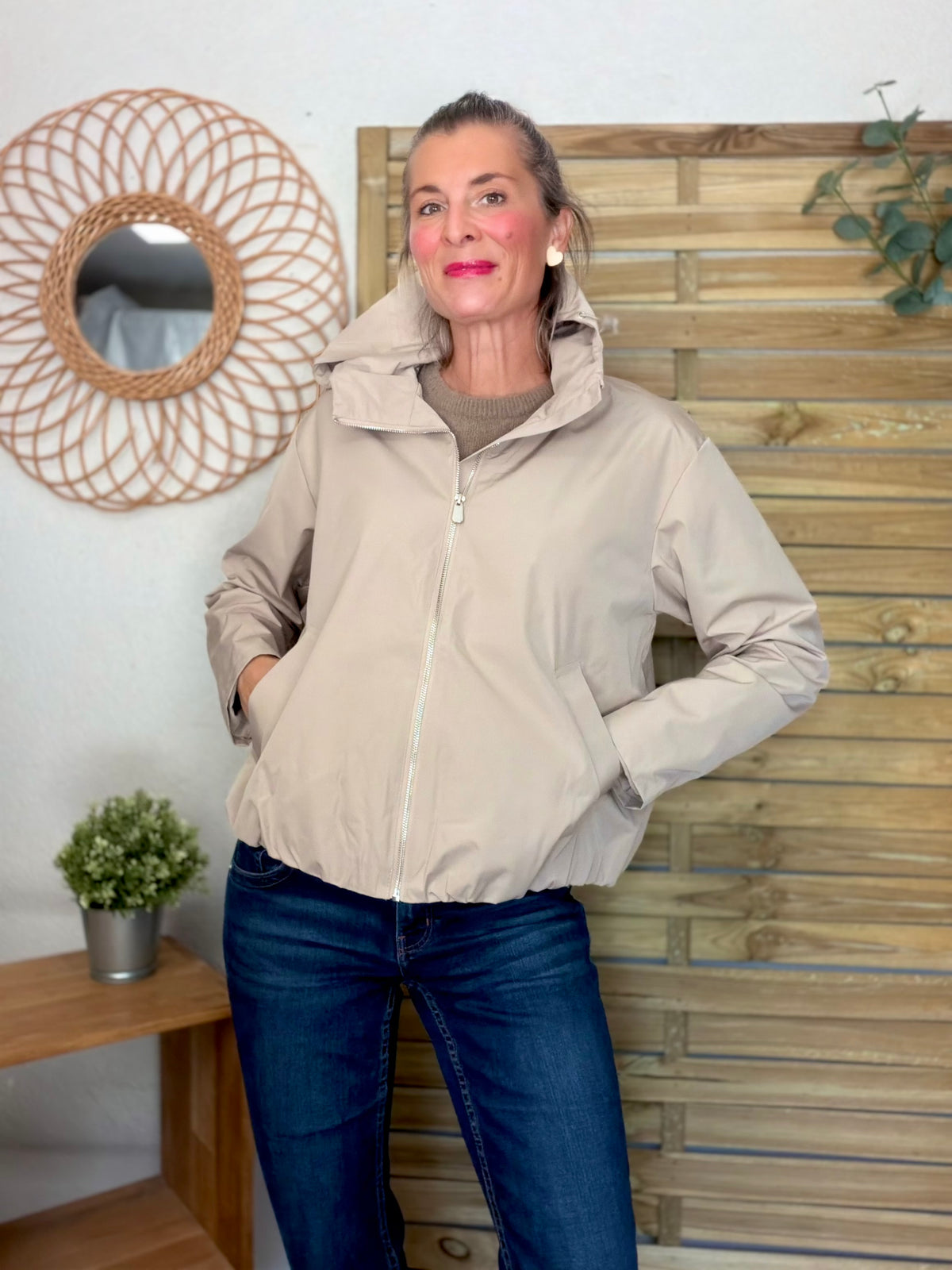 LAURA JO - Imperméable ÉLÉA court - Beige