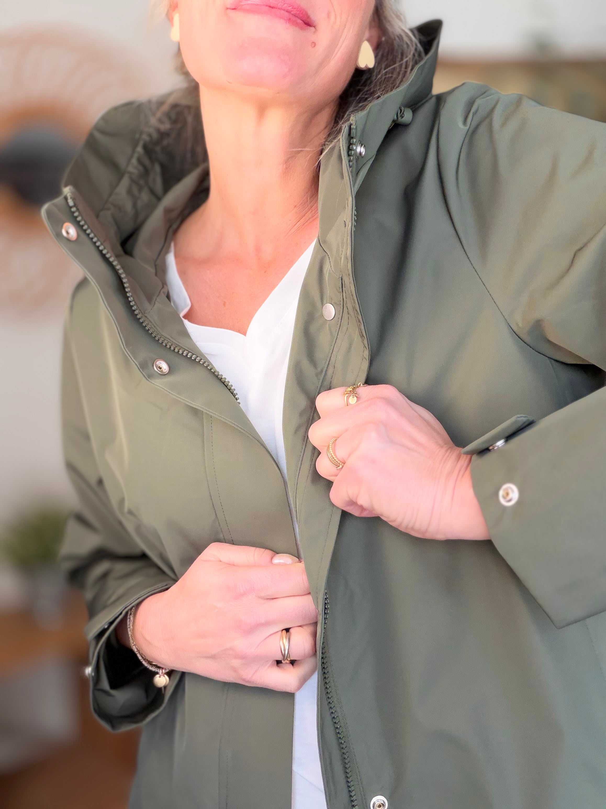 Imperméable LAURENCE mi-long - Kaki