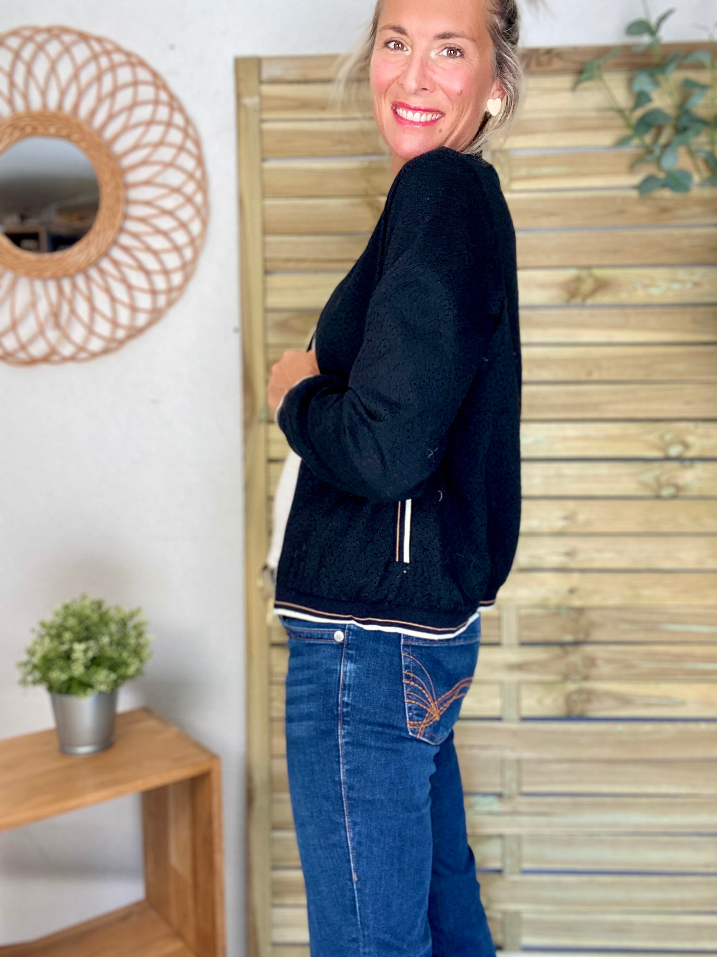 Veste bombers en crochet MAXANCE