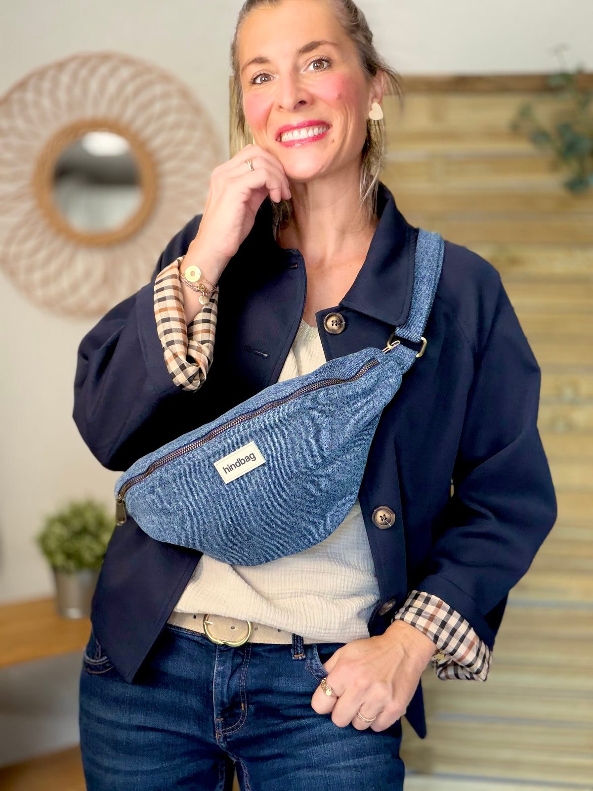 ⚡️ ARRIVAGE • Veste Trench, doublure à carreaux DANA Bleu marine