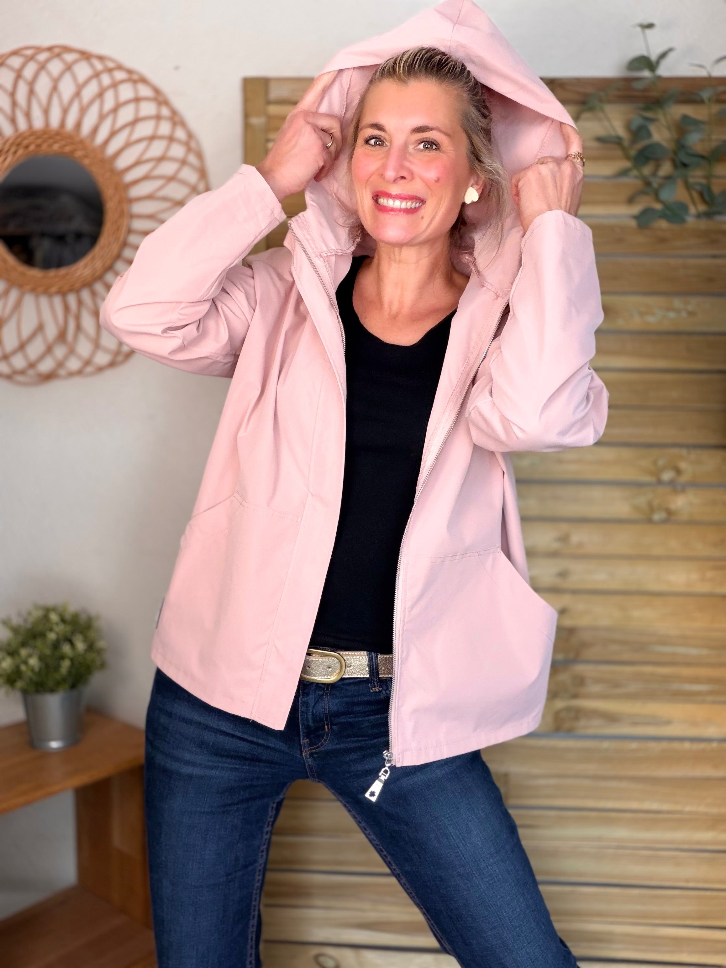 Veste Coupe vent court LIZZIE - Rose