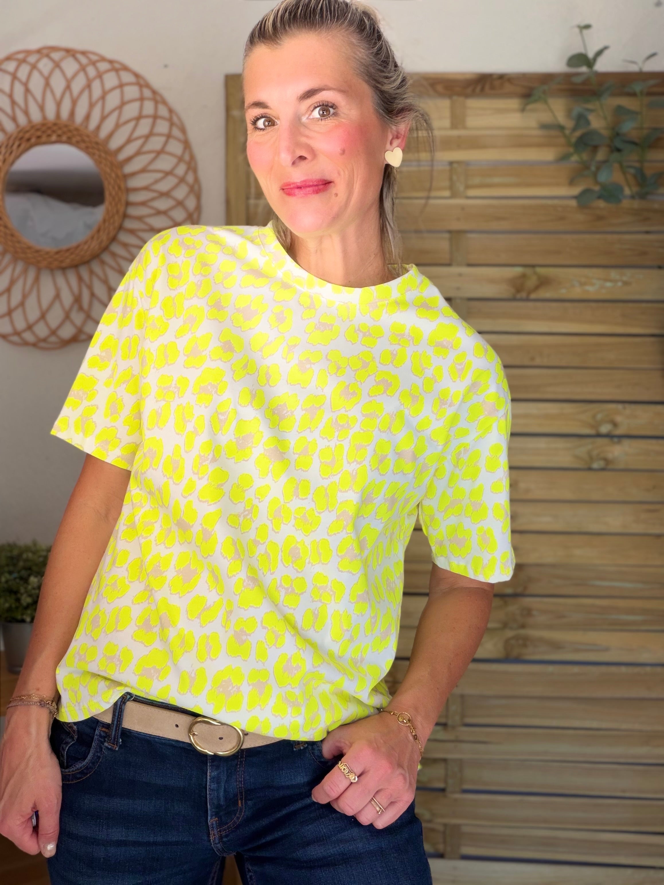 Tee shirt Léo ODESSA Jaune Fluo