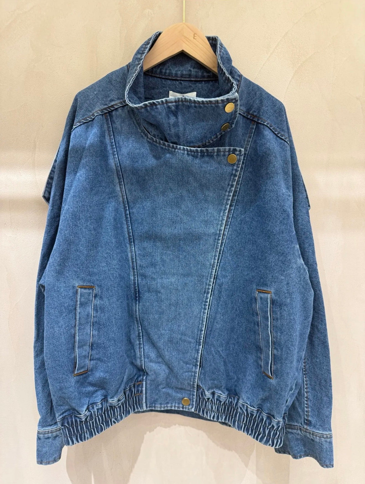 Veste en jean oversized col montant ARIANE