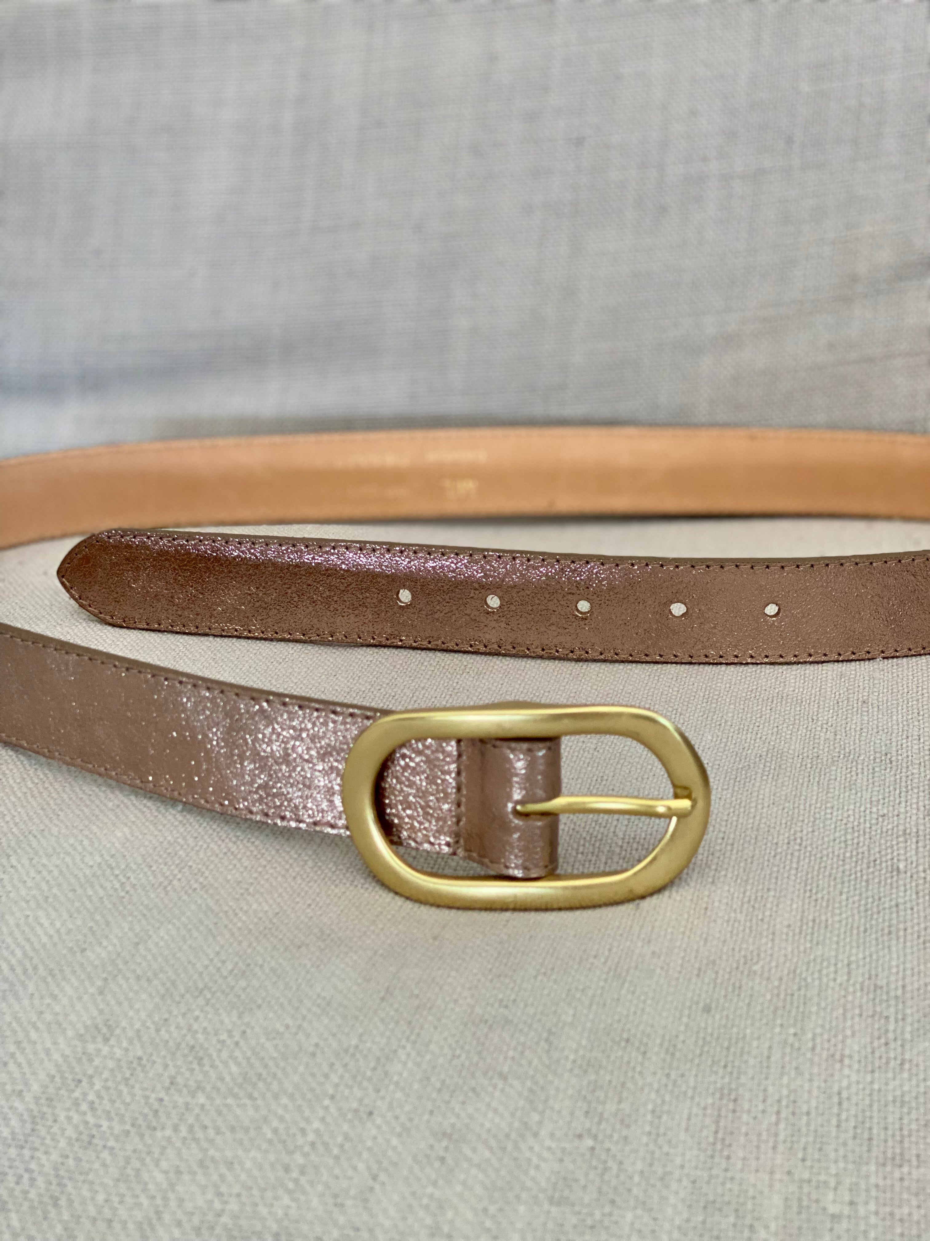 Ceinture boucle laiton - ABBY - Bronze