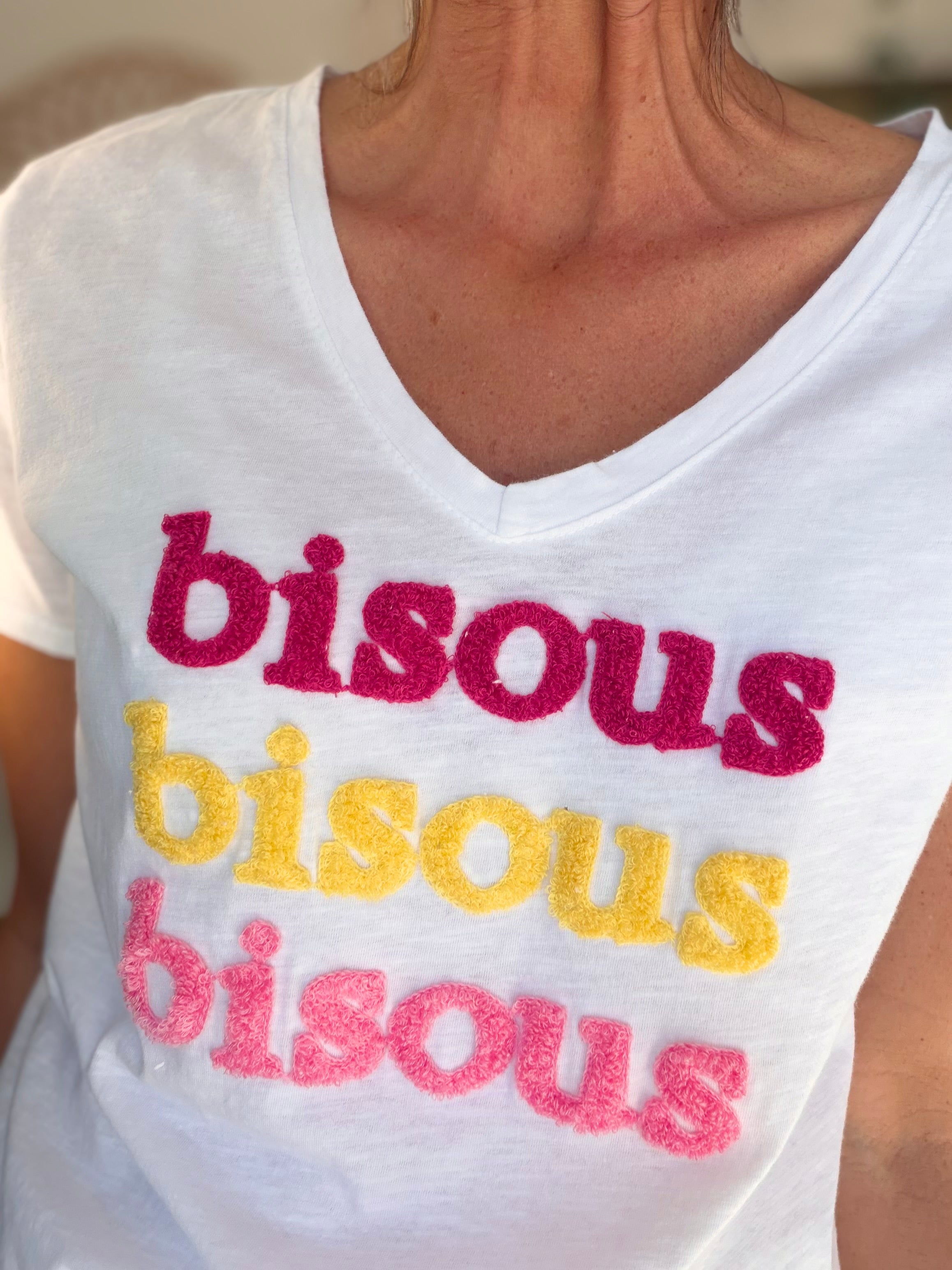 Tee shirt col V bisous ISAURE