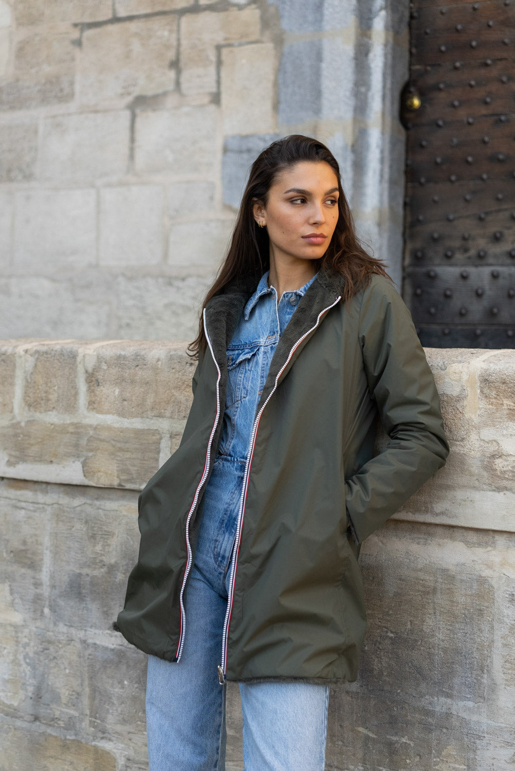 Parka Imperméable réversible fourrée Kaki / Kaki ALIX - LAURA JO