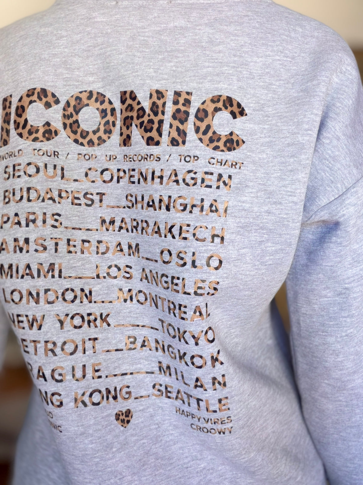 Sweat ICONIC Léo molleton ISALINE - Gris