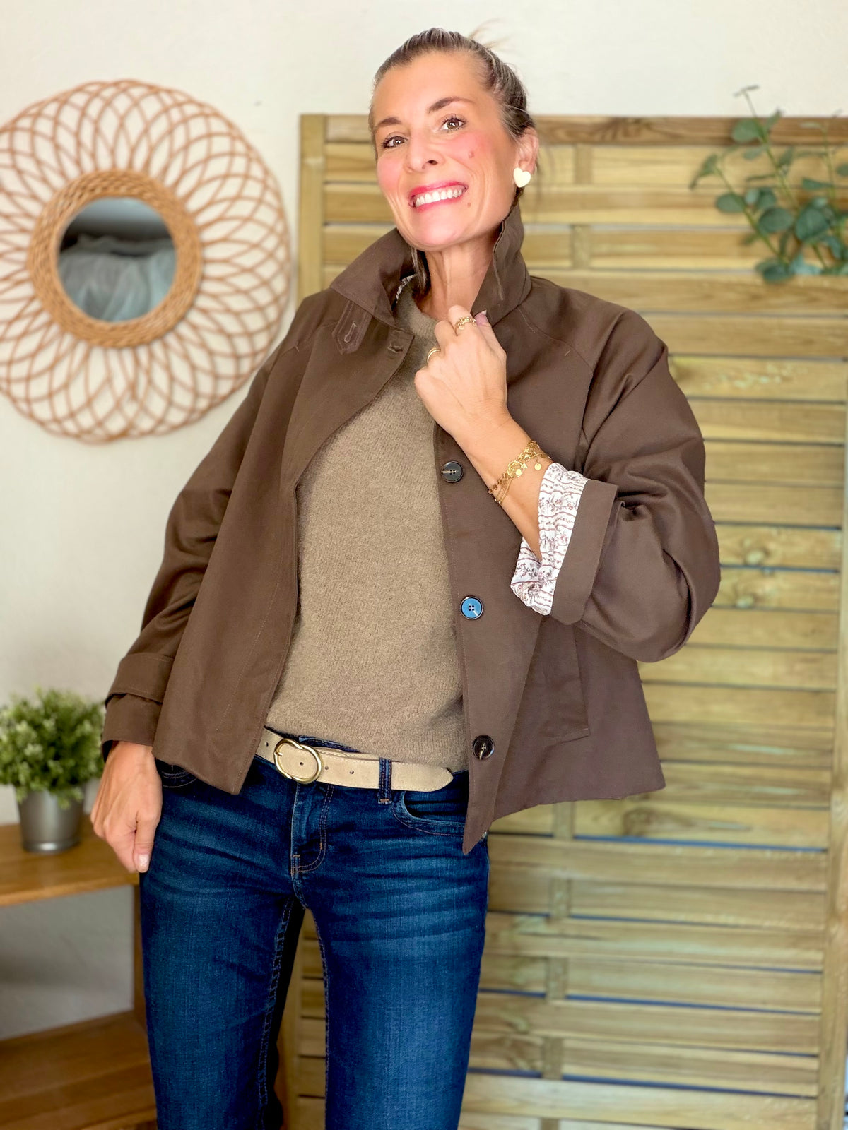 Veste Trench avec Liberty - MADELEINE Chocolat