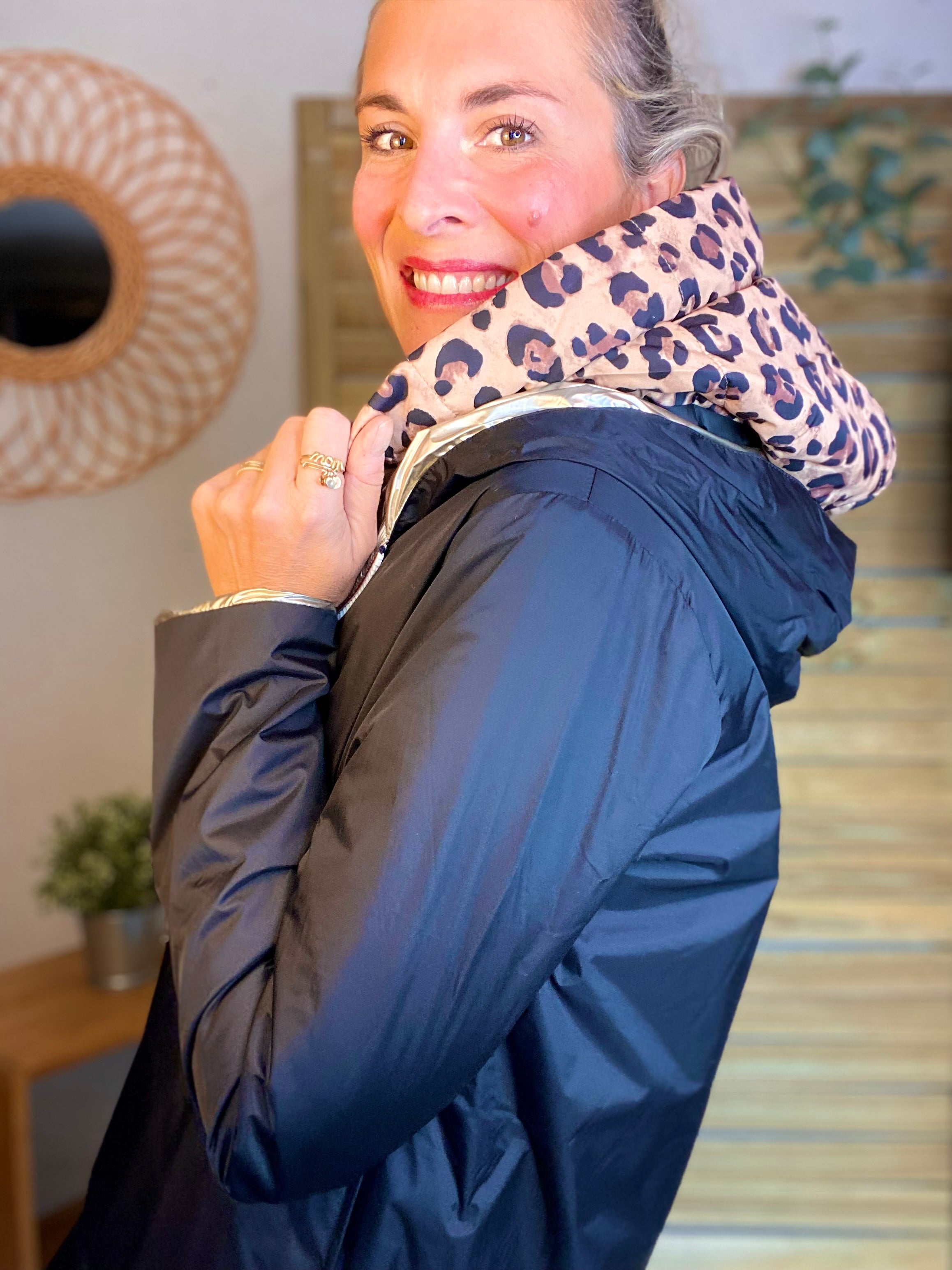 Col capuche amovible ARCHIE - Noir Léo 🐆