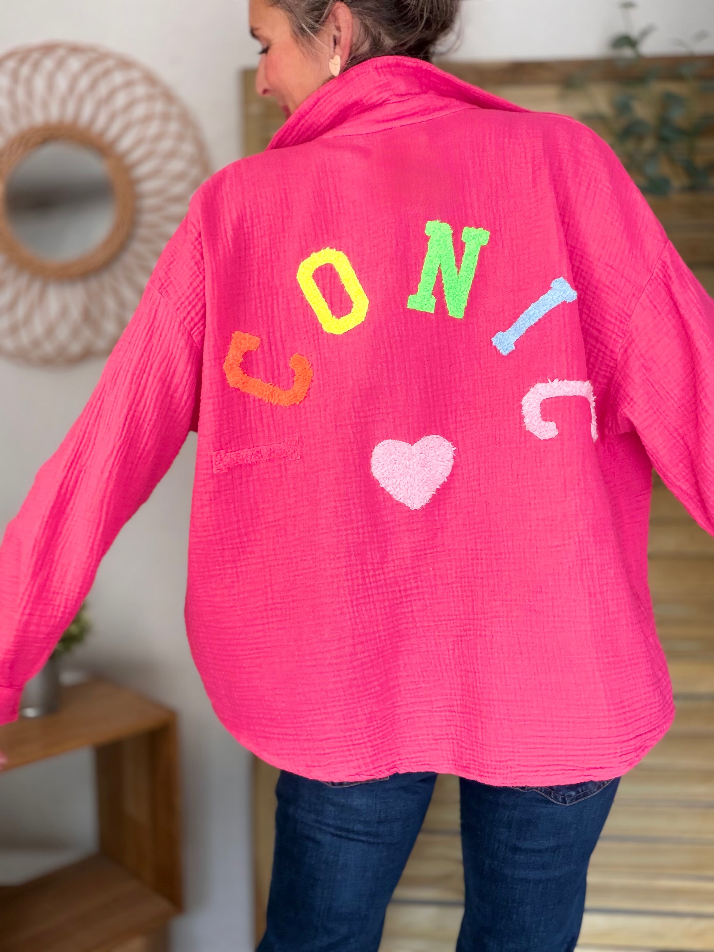 Chemise en gaze de coton ICONIC - ALANIS Rose fuschia