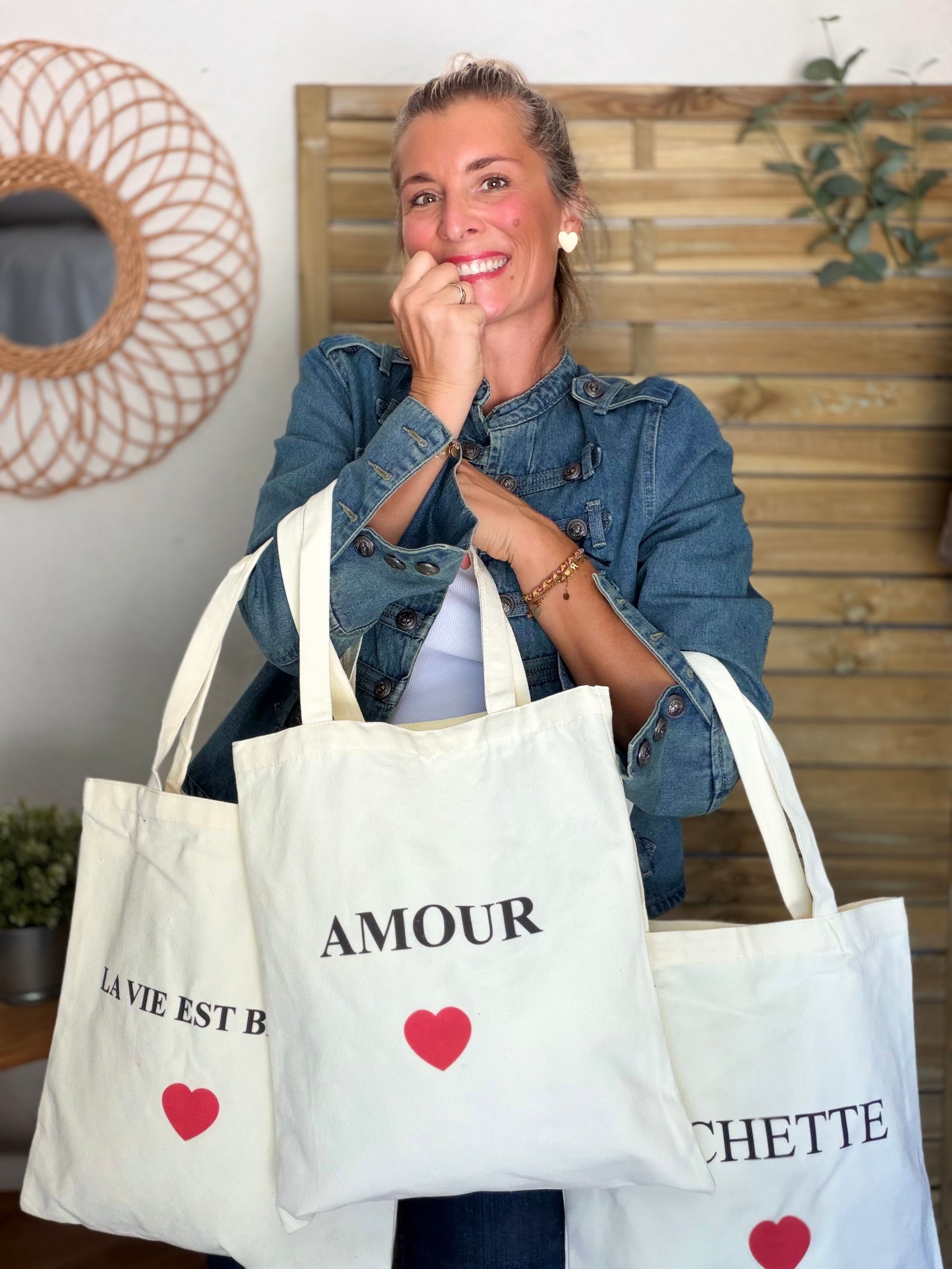 Tote bag LOLITA - AMOUR • BICHETTE • VIE EST BELLE
