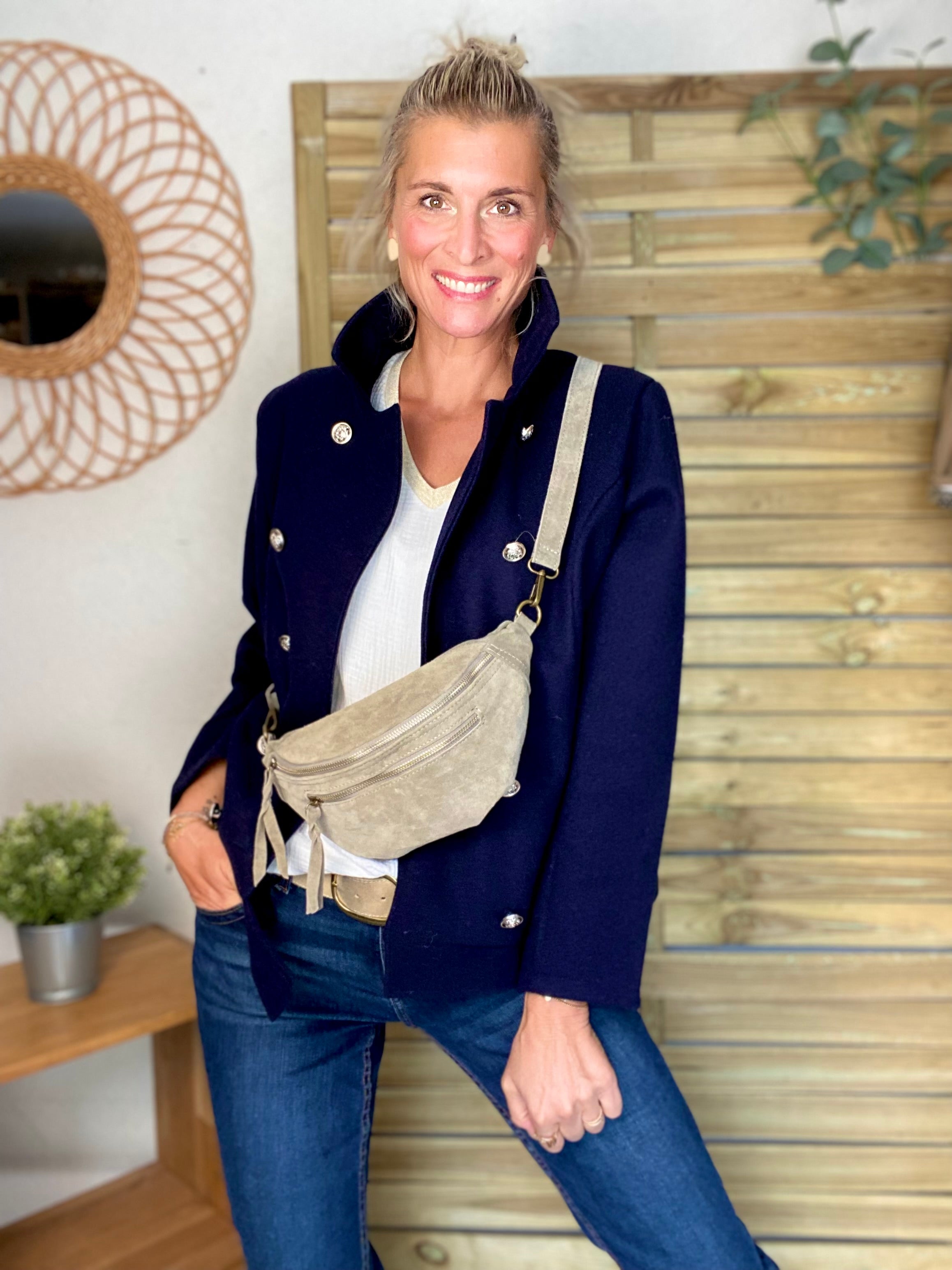 ⚠️ PRÉCOMMANDE (Expédition à partir du 01/10) - Veste caban légère JACK - Bleu marine