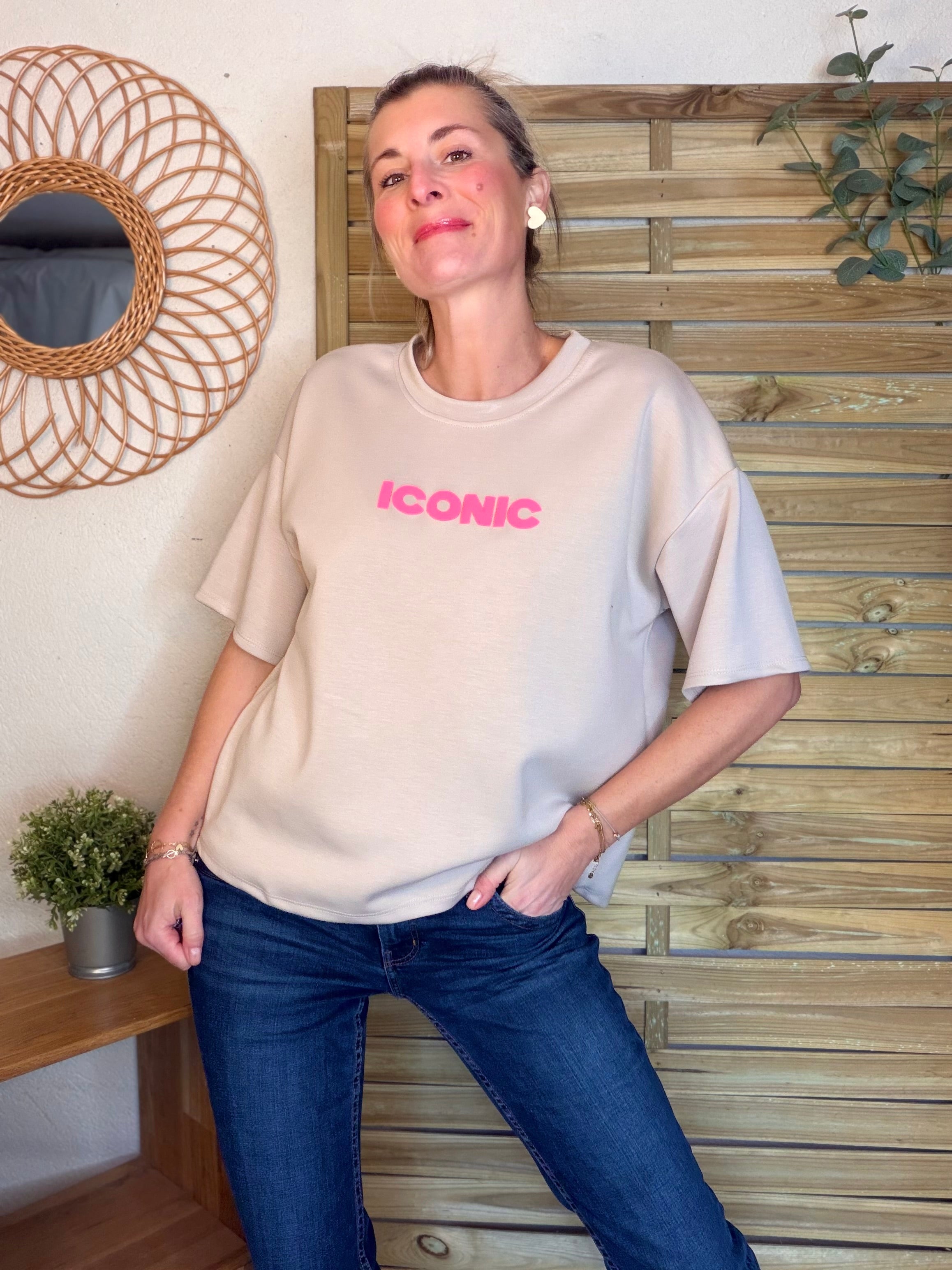 Tee shirt ICONIC - THÉA Beige