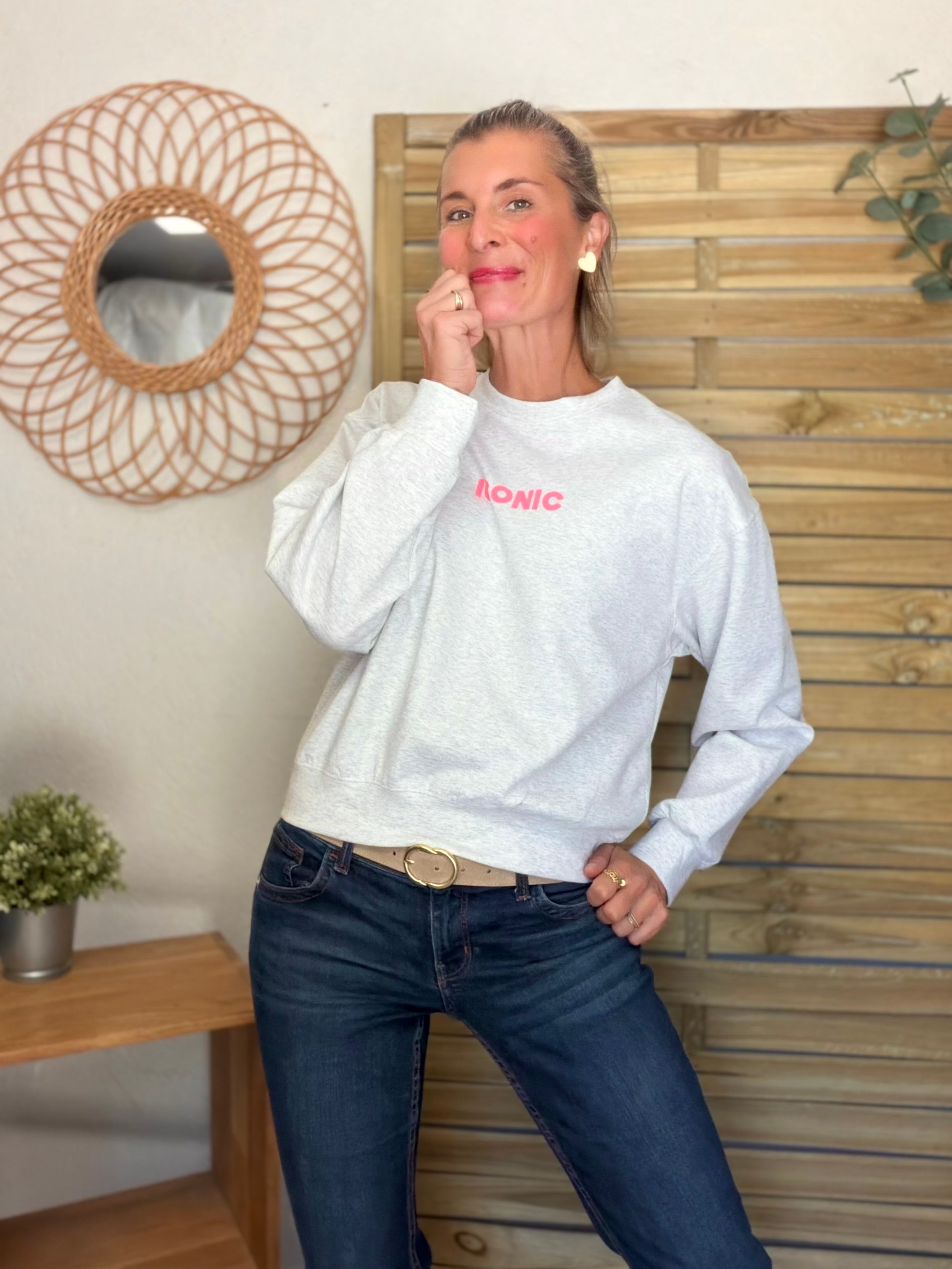 Sweat ICONIC ultra doux OMBLINE - Gris