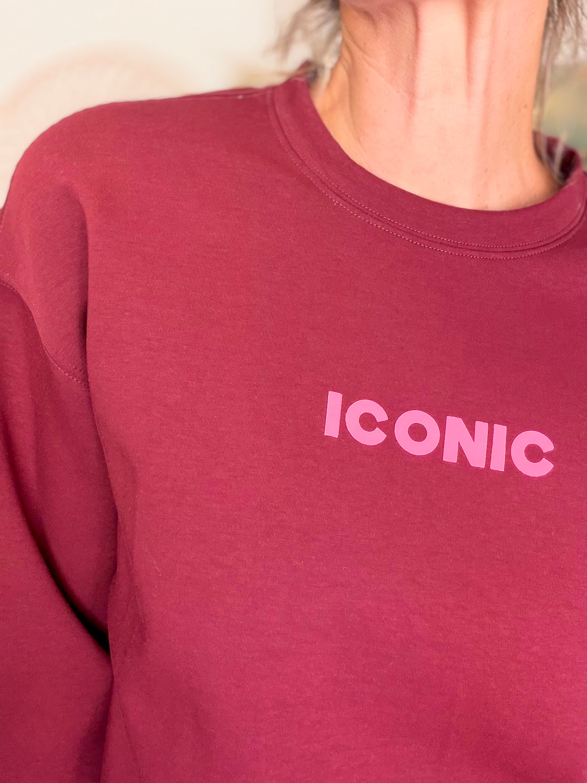Sweat ICONIC ultra doux OMBLINE - Bordeaux