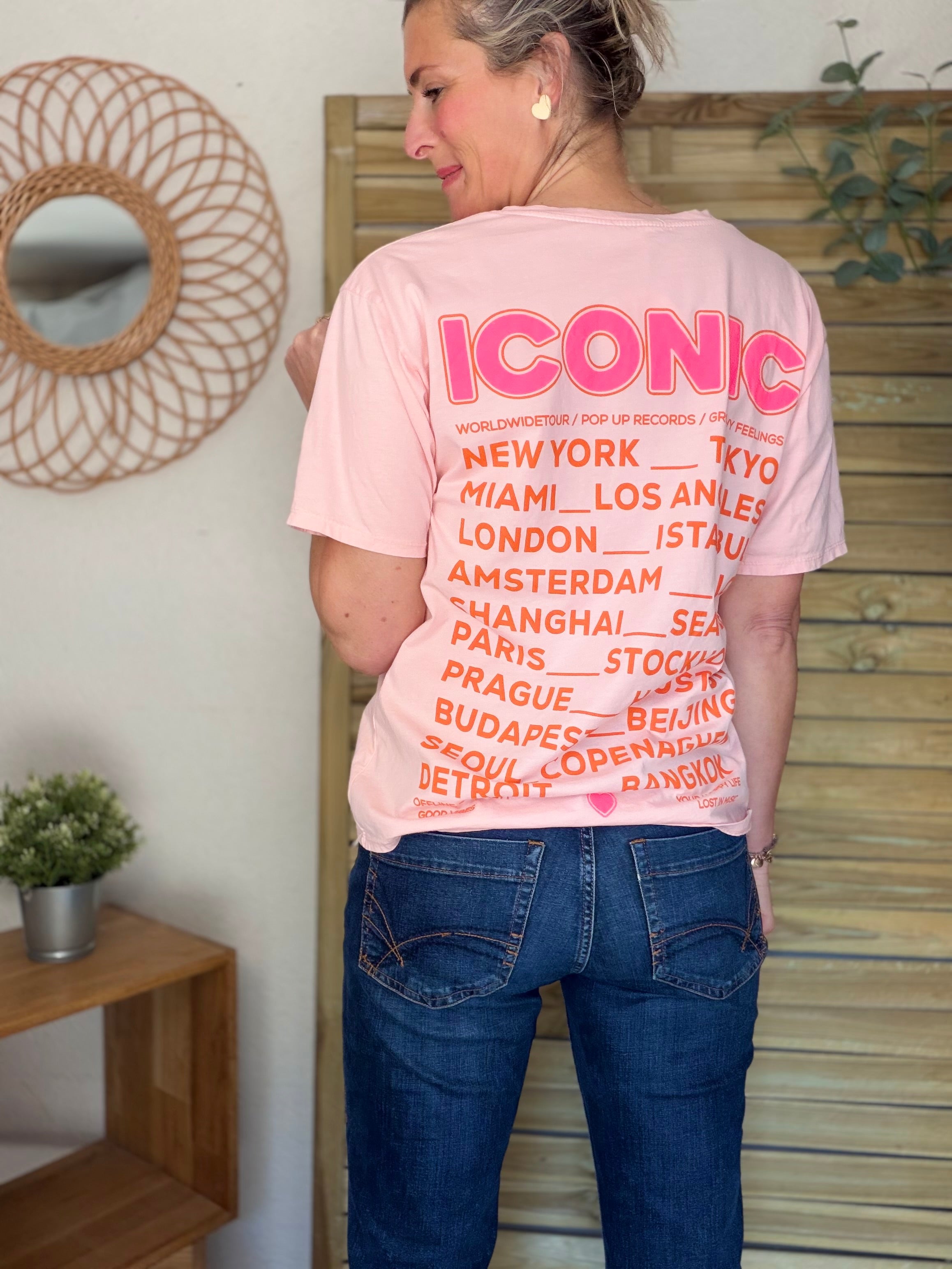 Tee shirt ICONIC DANA Rose saumon
